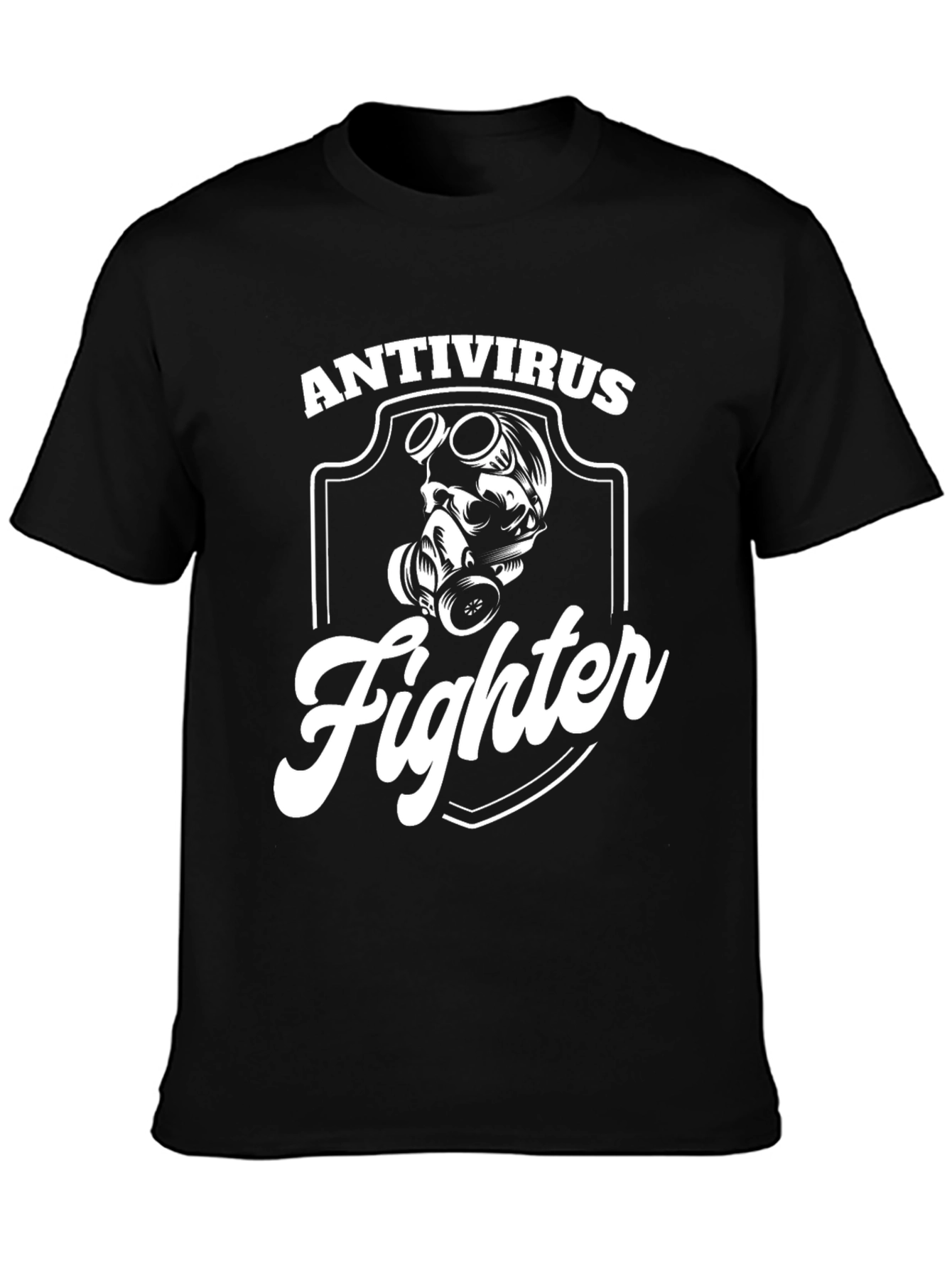 Antivirus Fighter Graphic Tee - Black