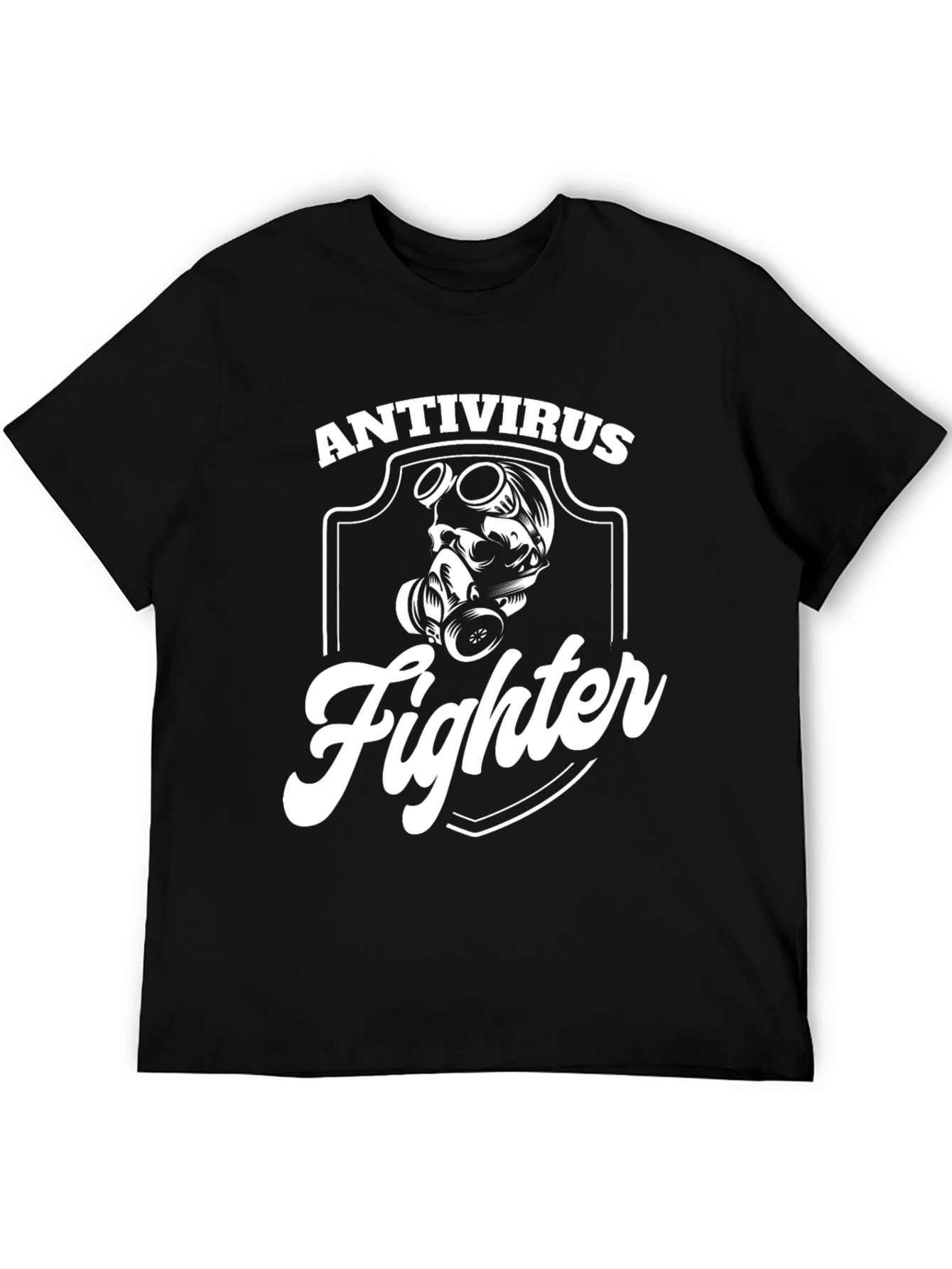 Antivirus Fighter Graphic Tee - Black