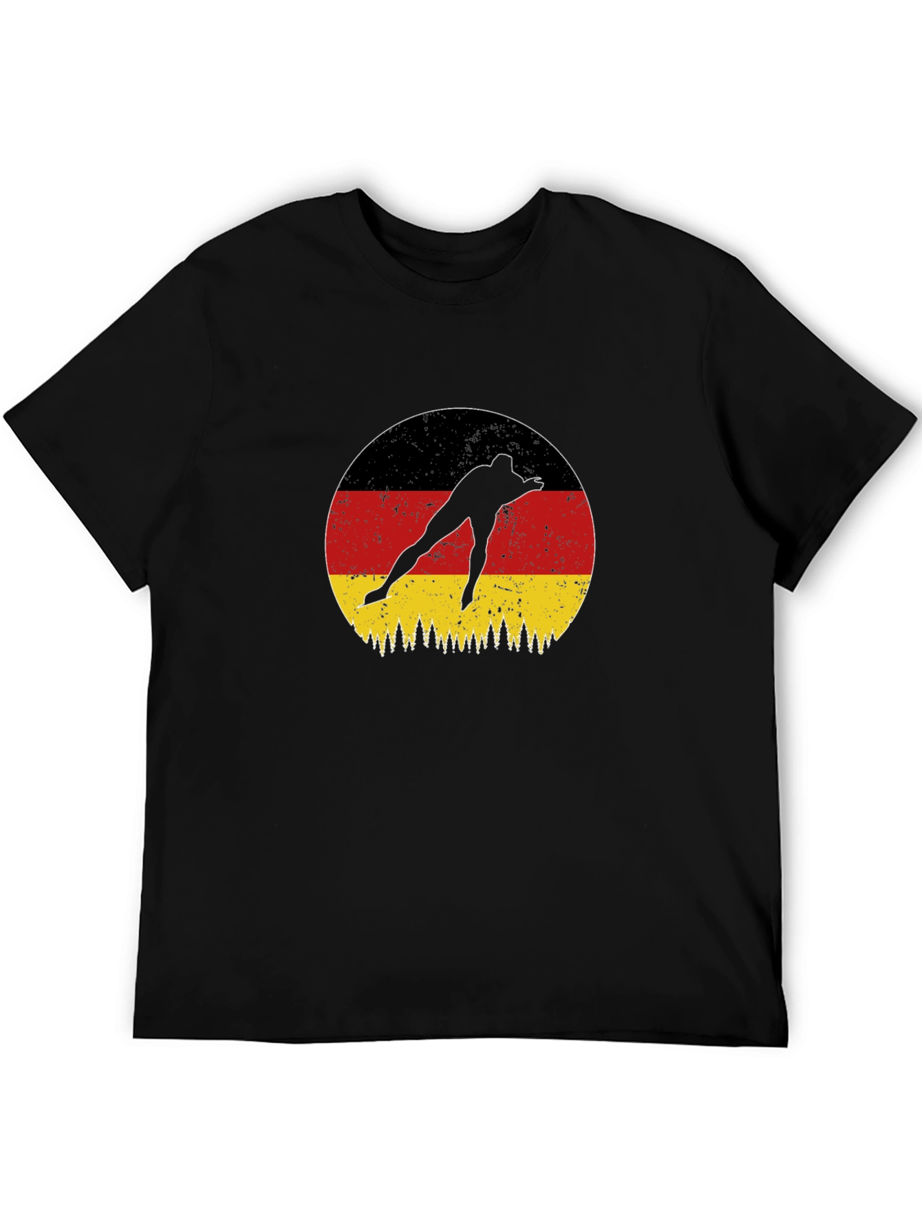 German Flag Speed Skater Graphic T-Shirt