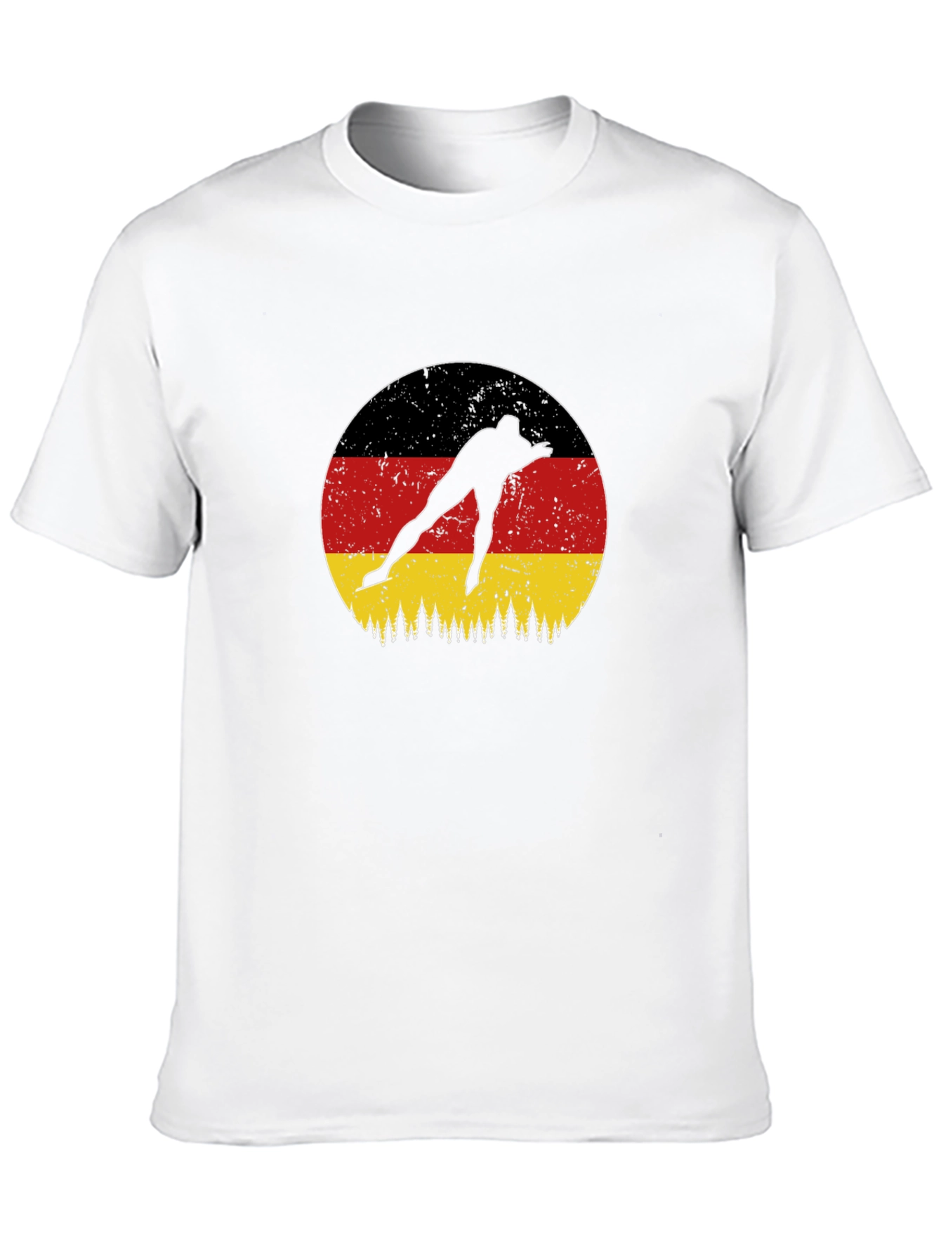 German Flag Speed Skater Graphic T-Shirt