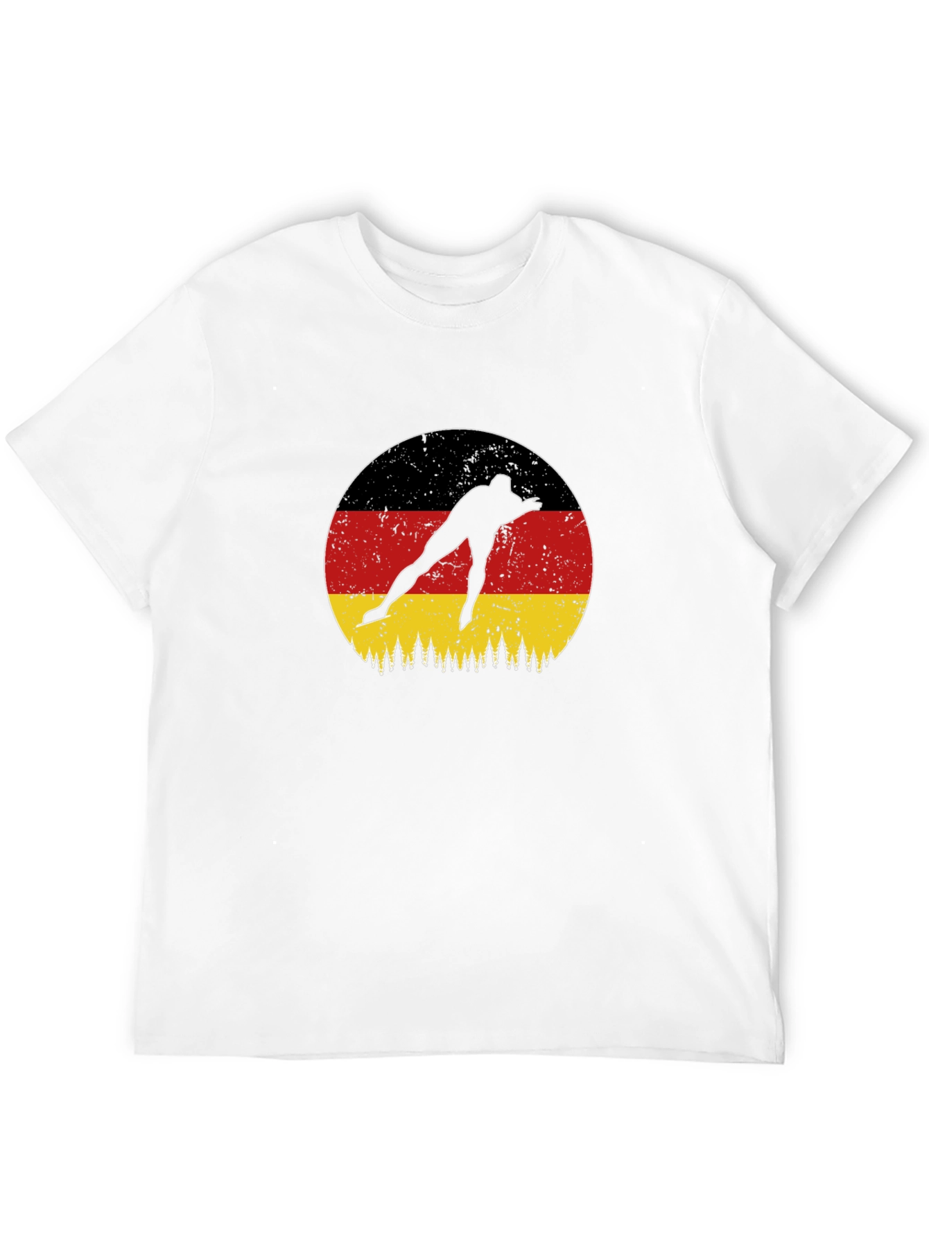 German Flag Speed Skater Graphic T-Shirt