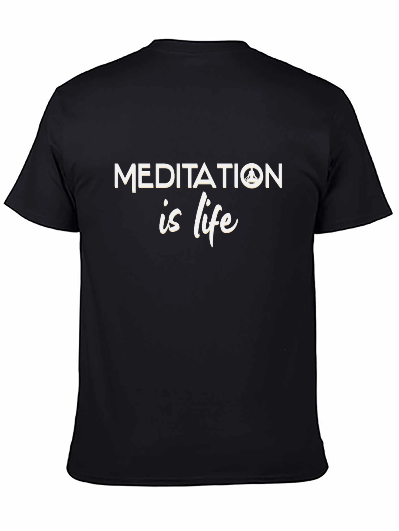 Meditation is Life Black T-Shirt