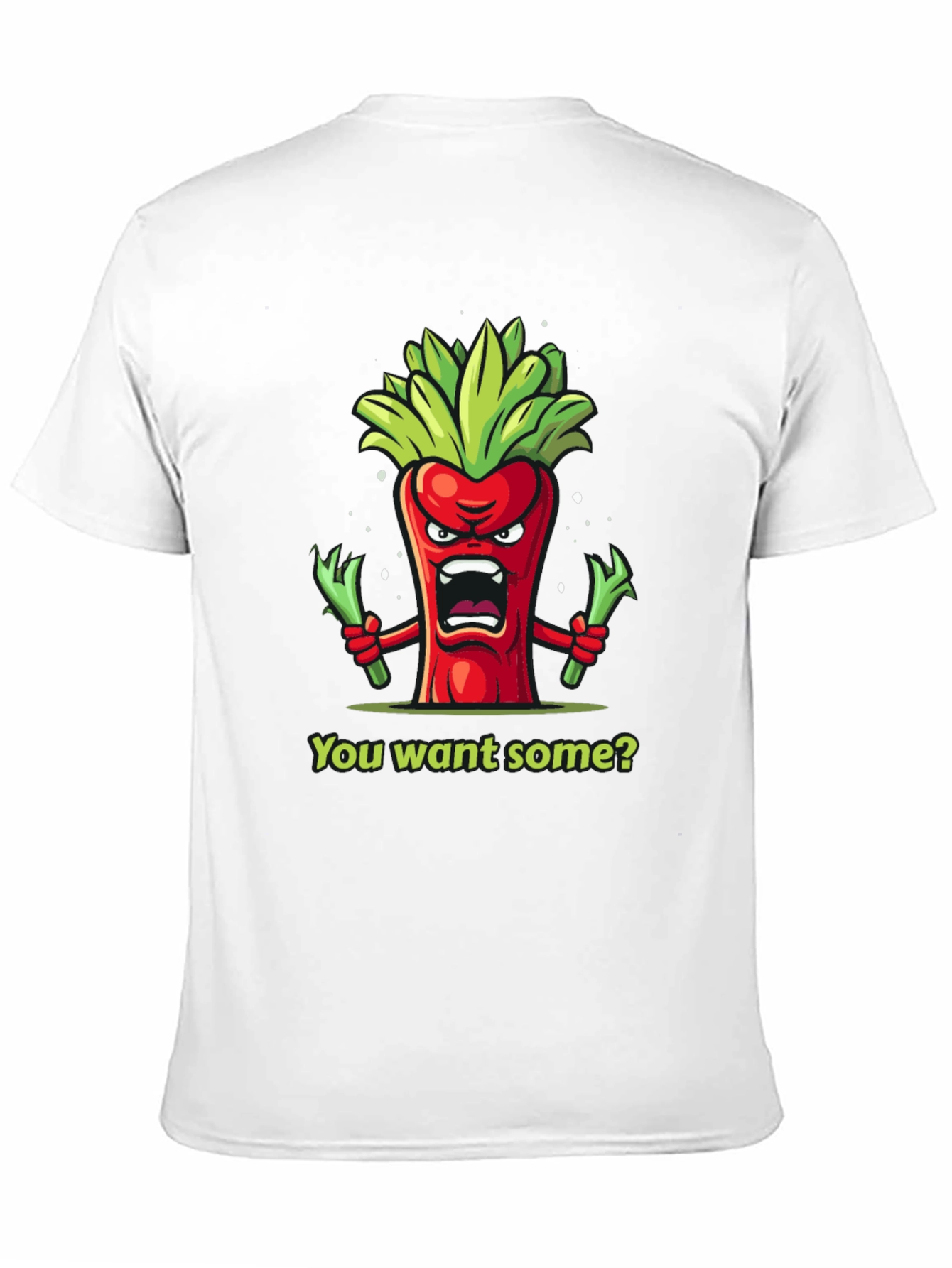 Angry Pepper Cartoon Graphic T-Shirt