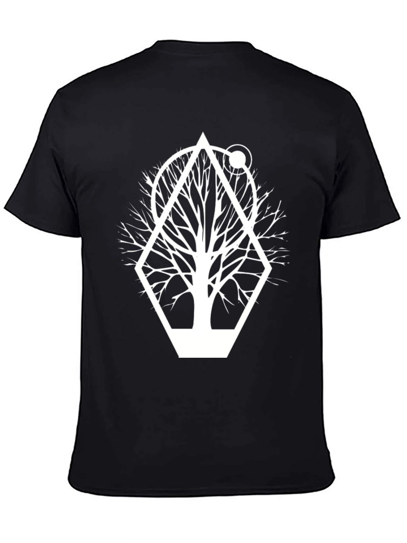 Geometric Tree Graphic Tee - Modern Nature Shirt