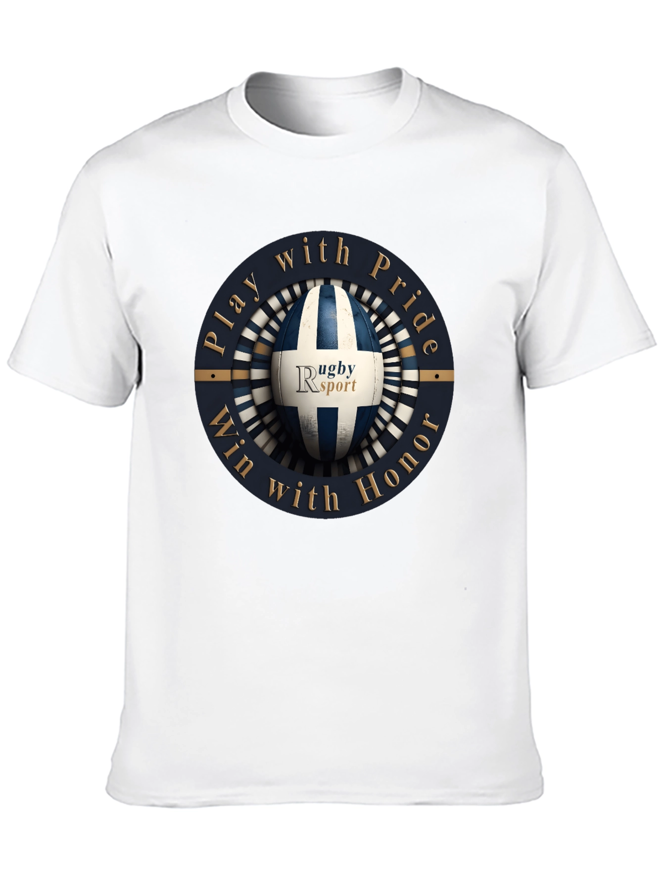 Rugby Sport Black Graphic T-Shirt