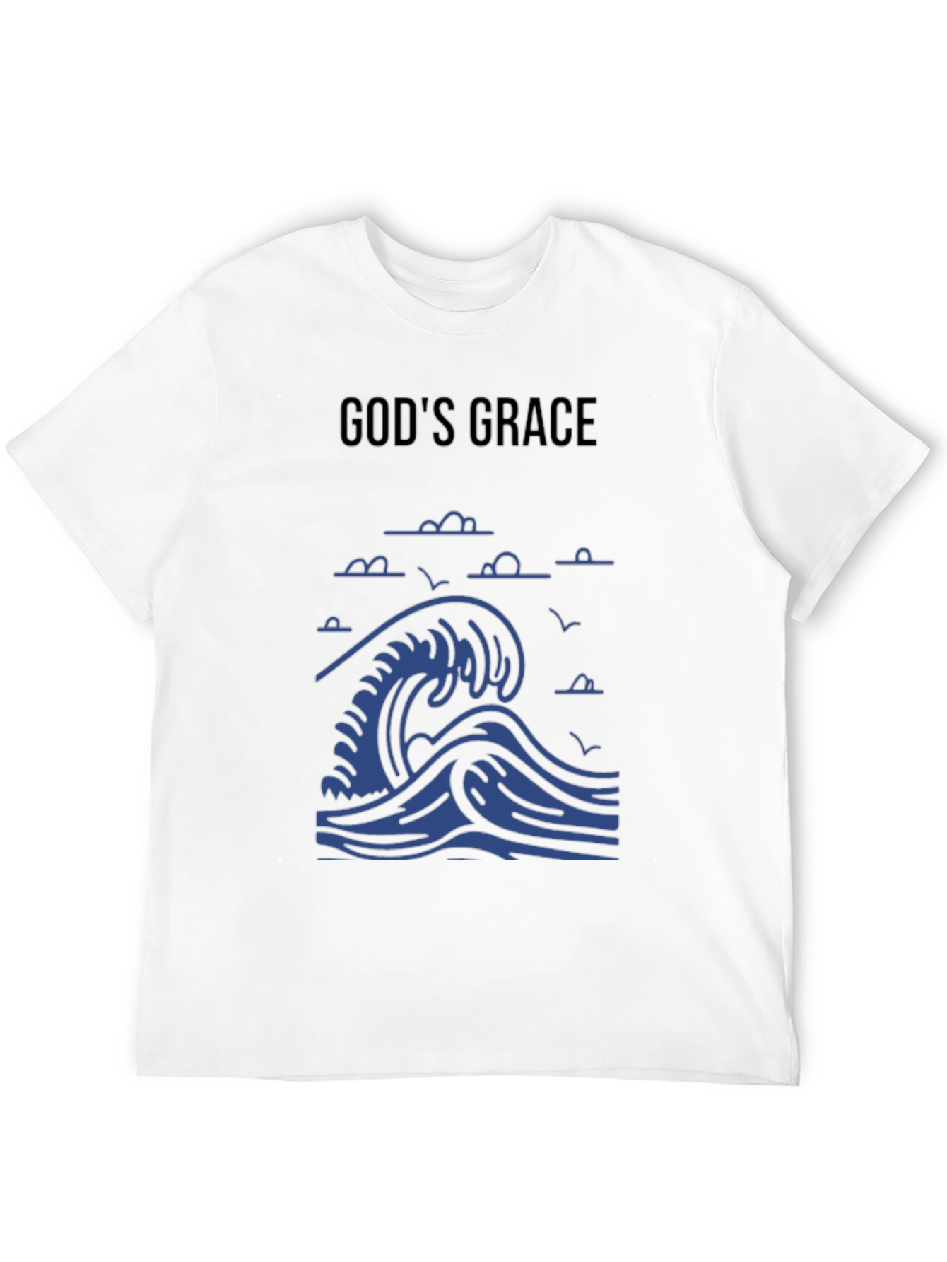 Gods Grace Wave T-Shirt - Black Graphic Tee