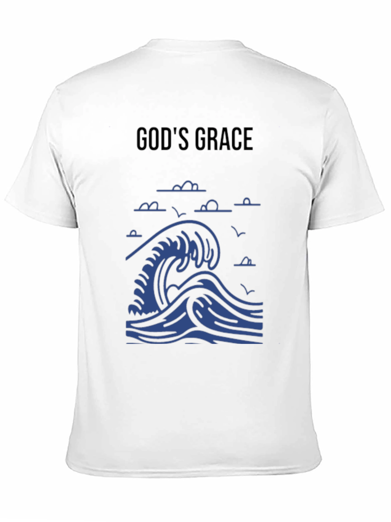 Gods Grace Wave T-Shirt - Black Graphic Tee