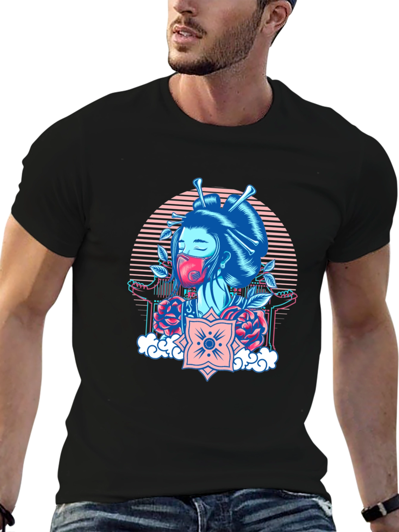 Geisha Mask Graphic Tee