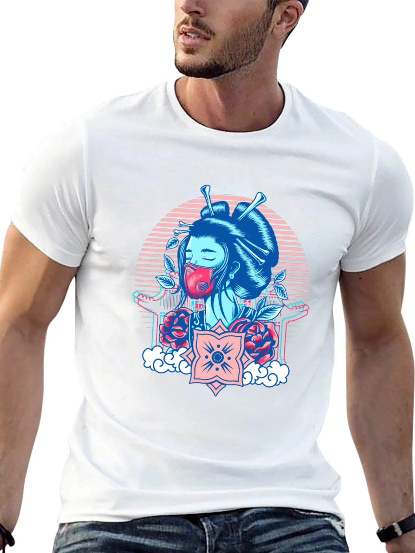 Geisha Mask Graphic Tee