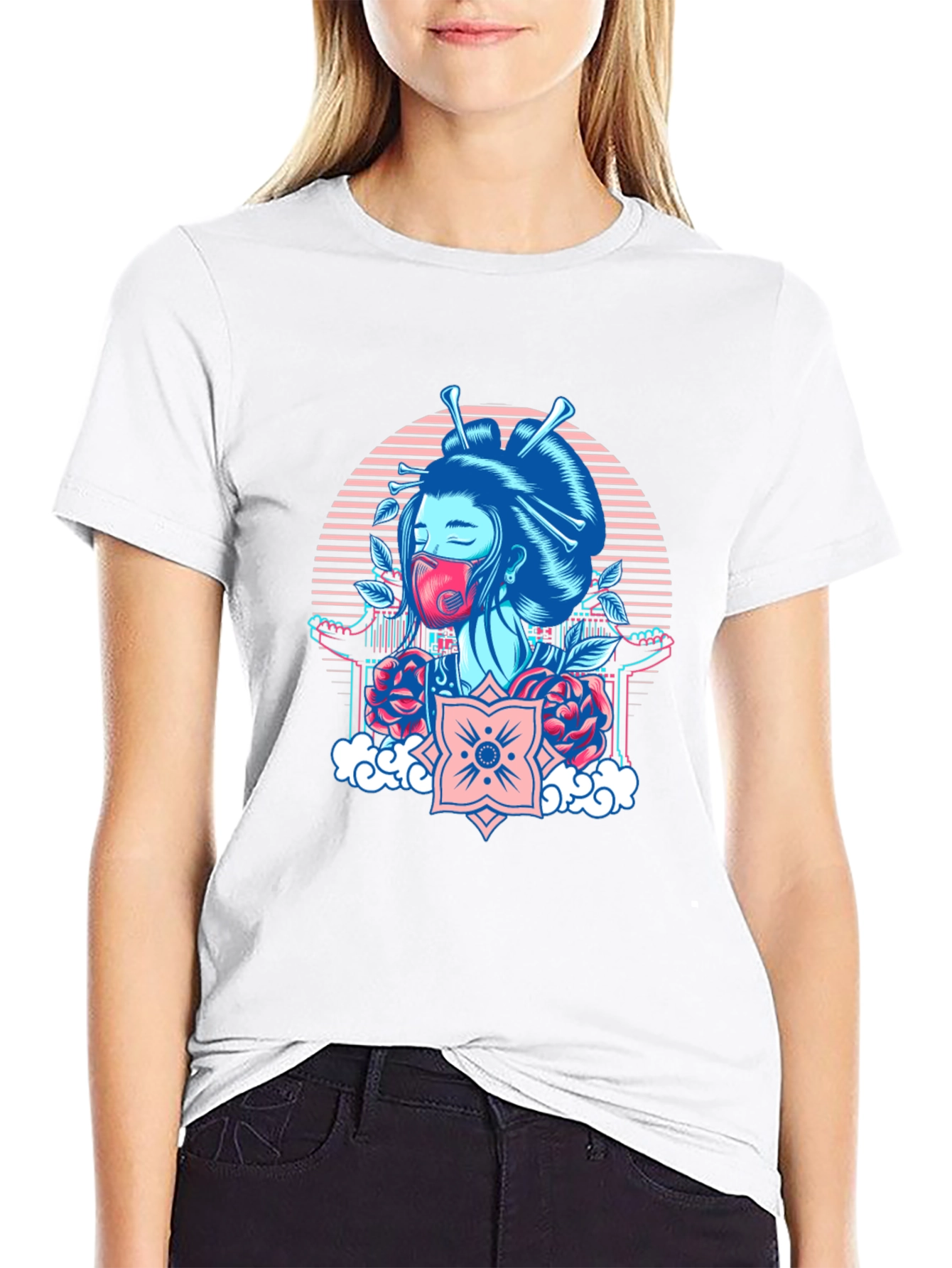 Geisha Mask Graphic Tee
