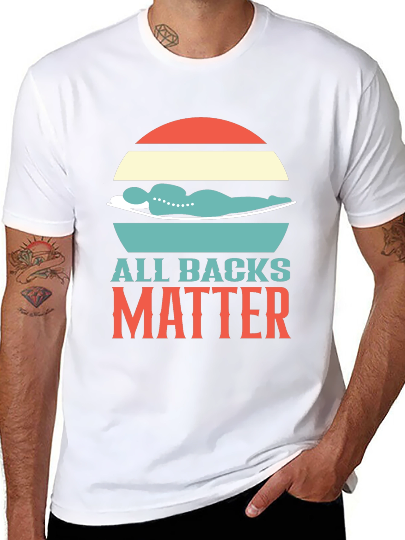All Backs Matter T-Shirt Chiropractic Design
