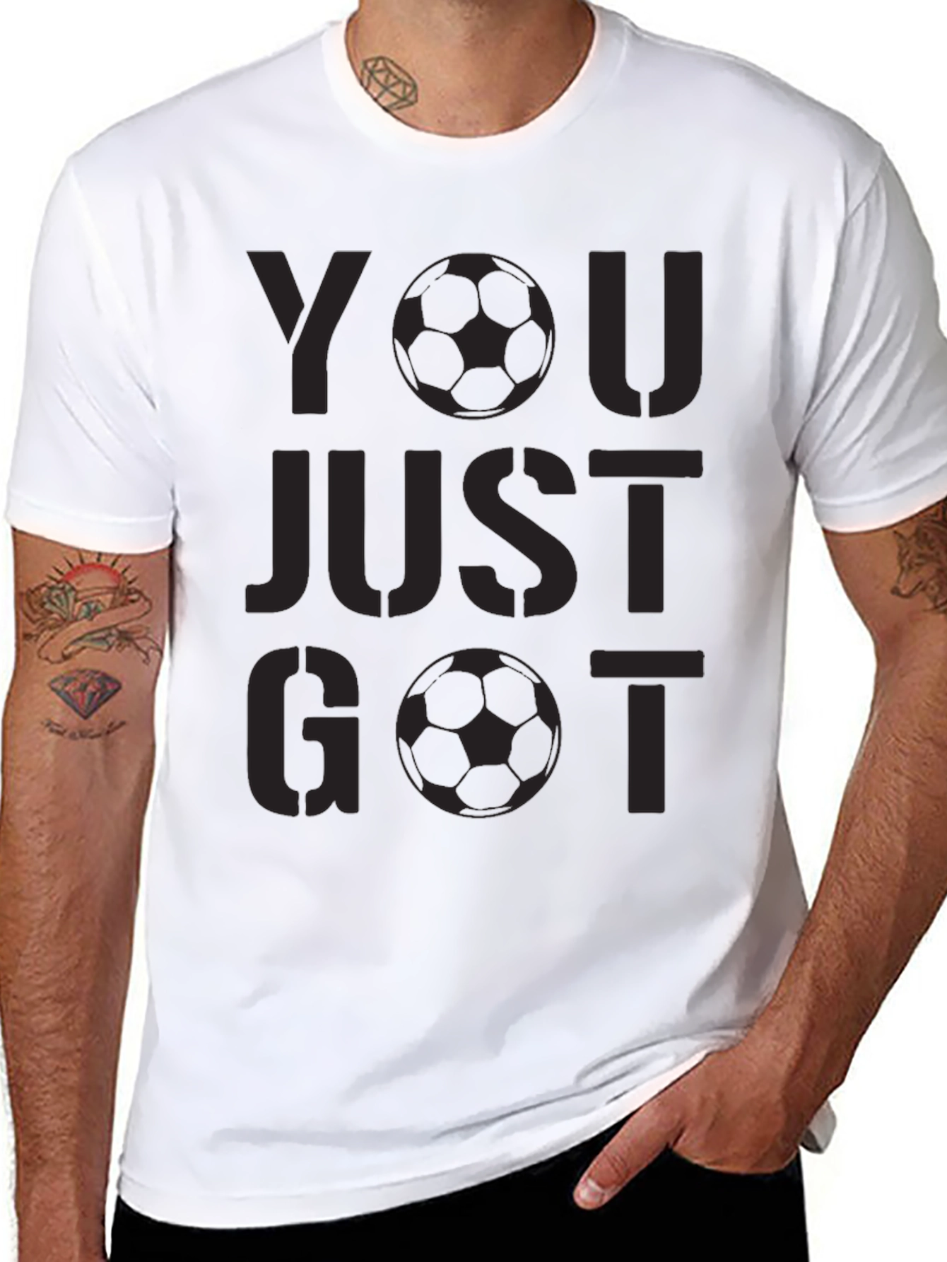 You Just Got Soccered Black T-Shirt