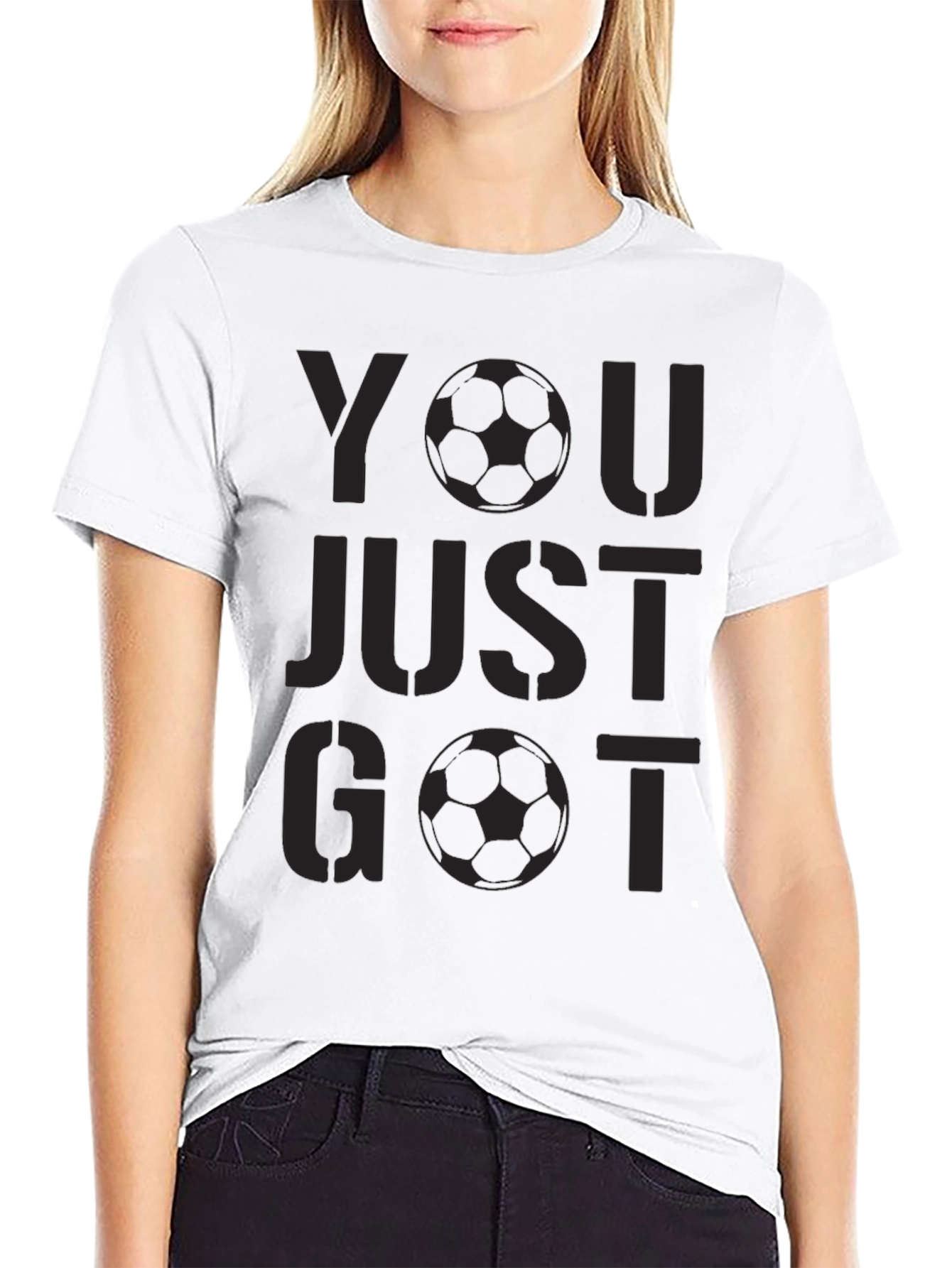 You Just Got Soccered Black T-Shirt