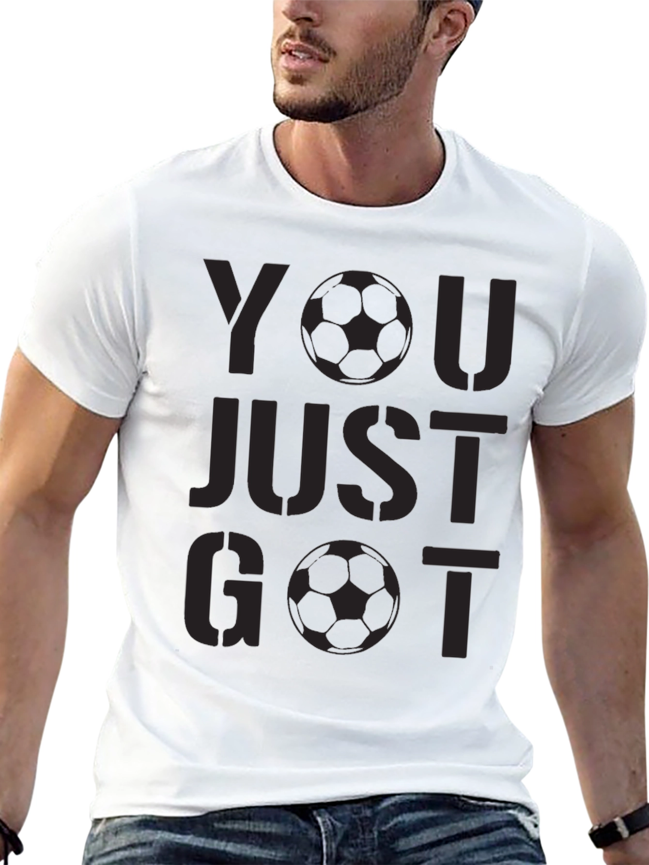You Just Got Soccered Black T-Shirt