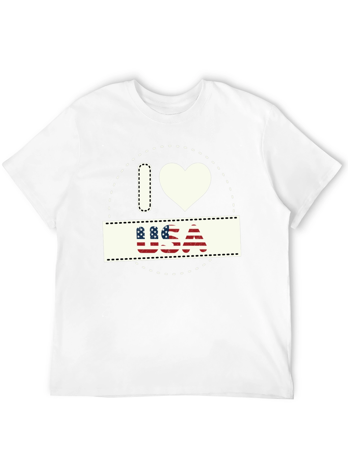 I Love USA Patriotic T-Shirt - Stylish American Pride