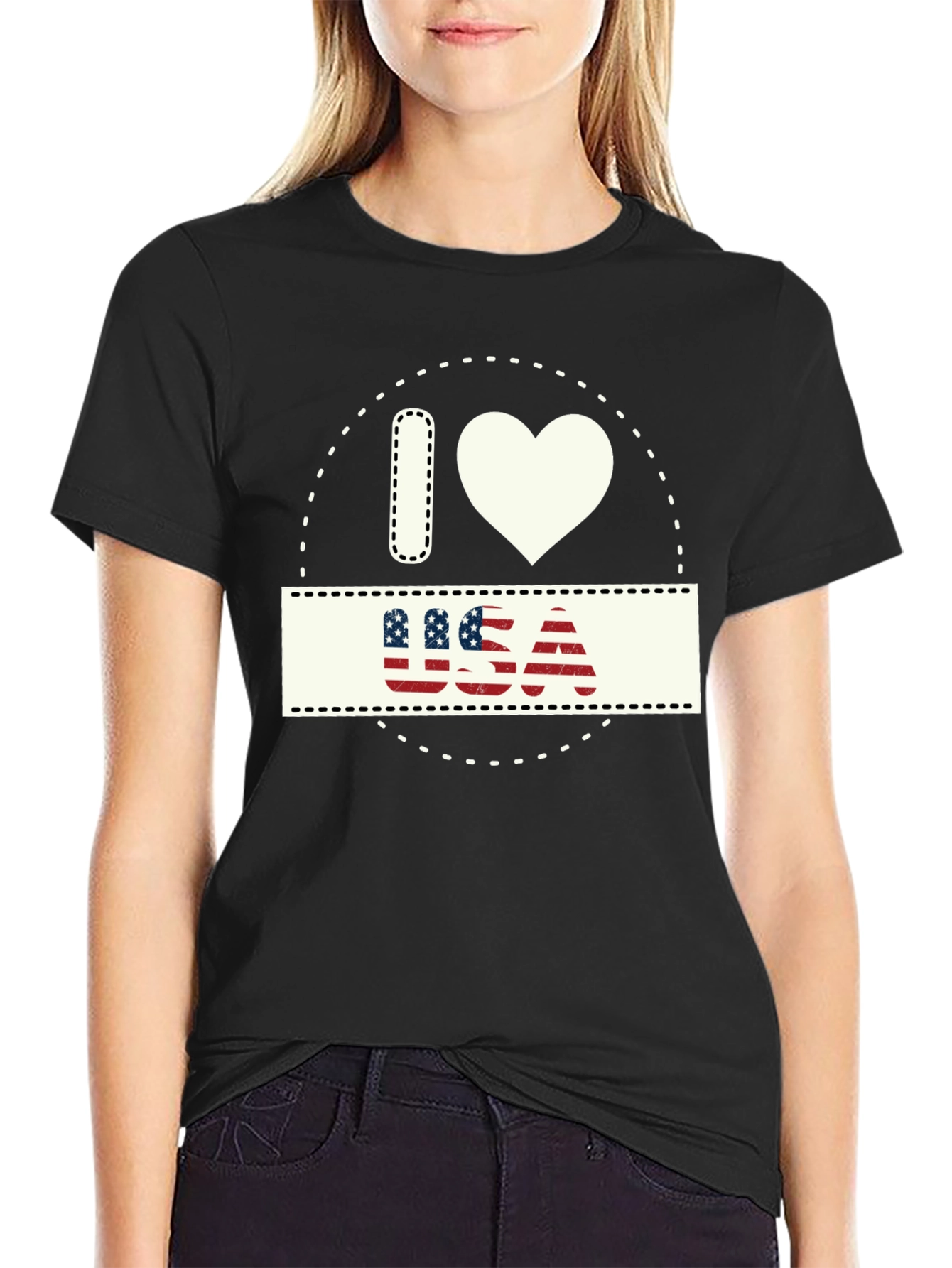 I Love USA Patriotic T-Shirt - Stylish American Pride