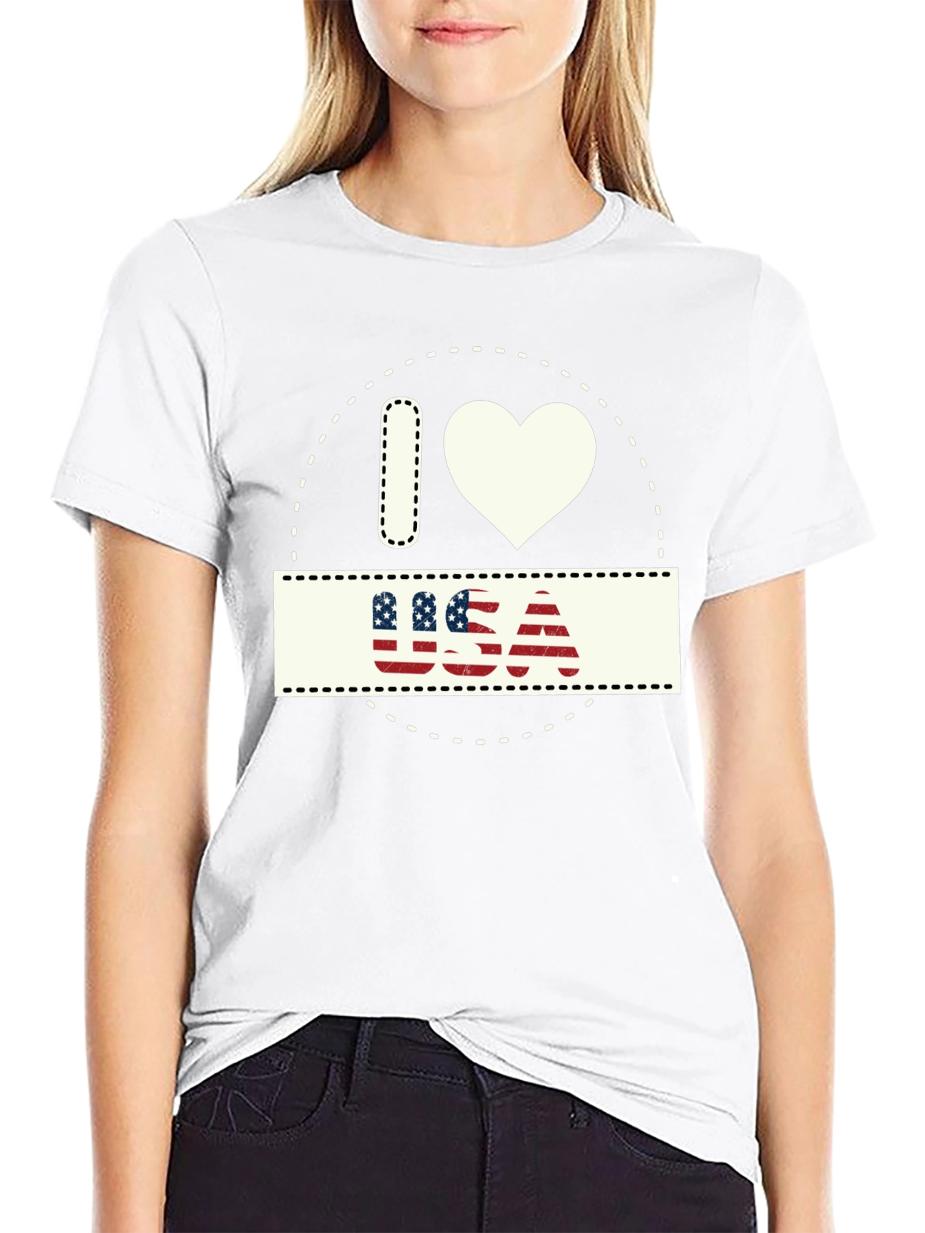 I Love USA Patriotic T-Shirt - Stylish American Pride