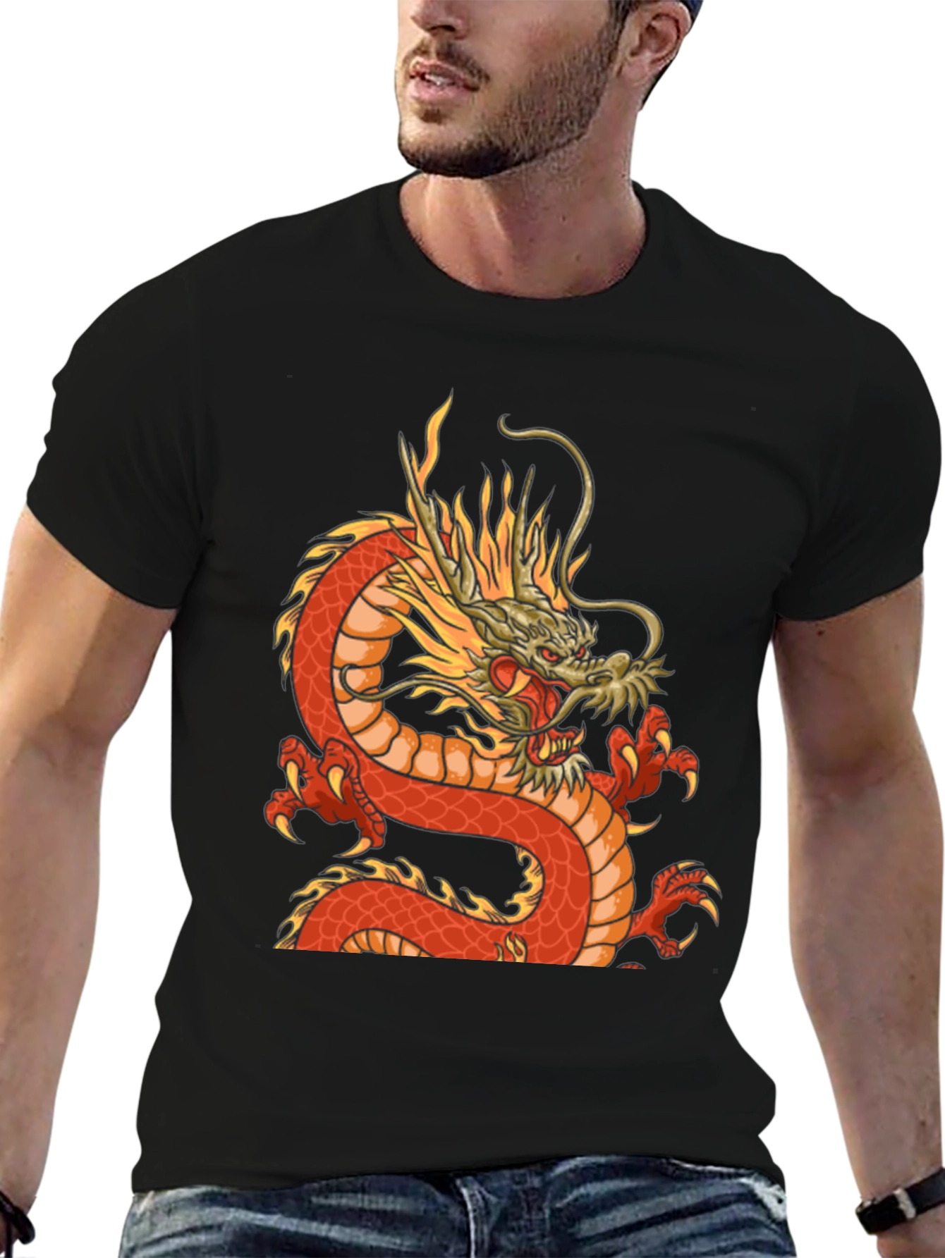 Dragon Graphic Tee - Black T-Shirt