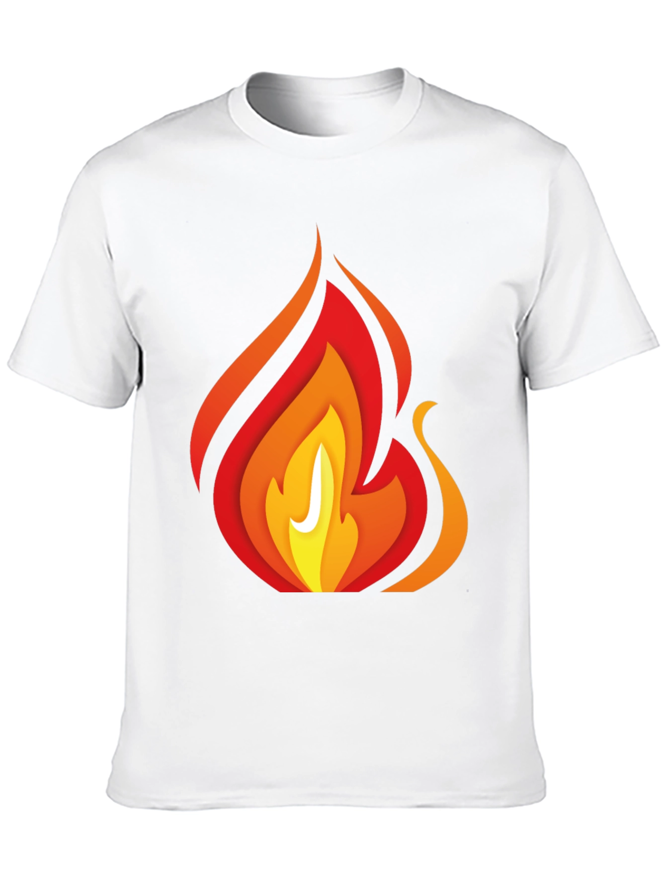 Bold Fire Graphic Print Black T-Shirt