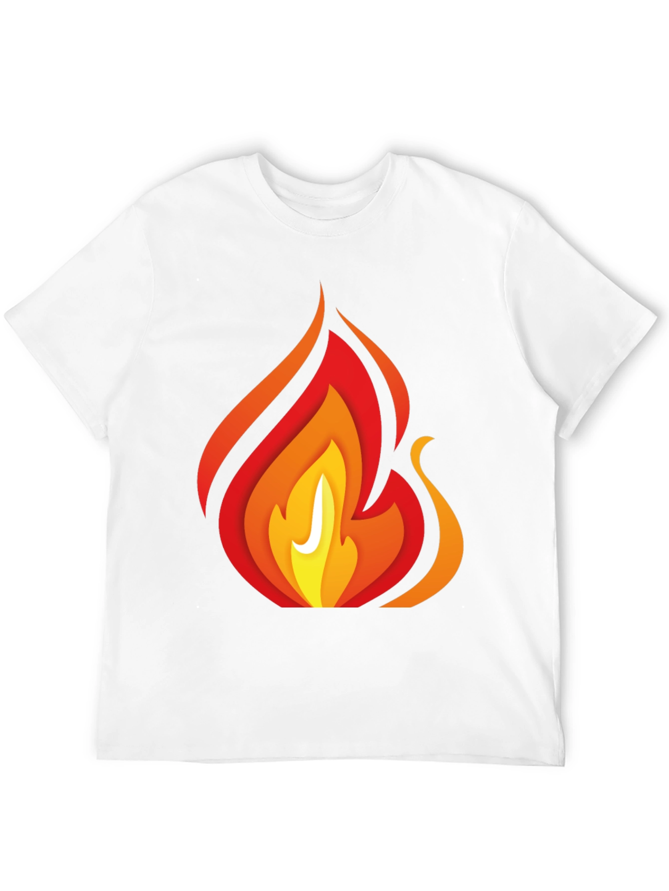 Bold Fire Graphic Print Black T-Shirt