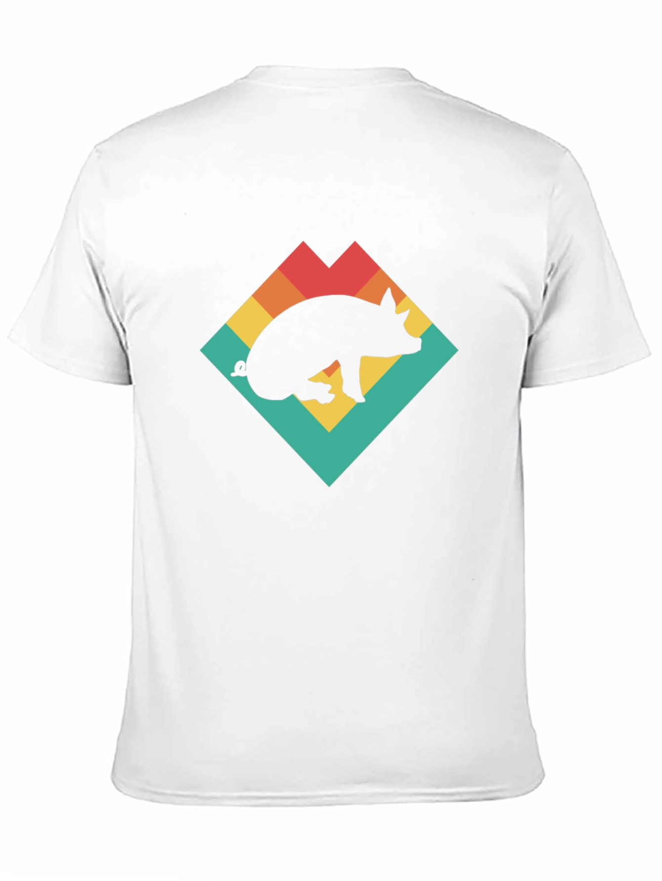 Retro Pig Graphic T-Shirt - Black
