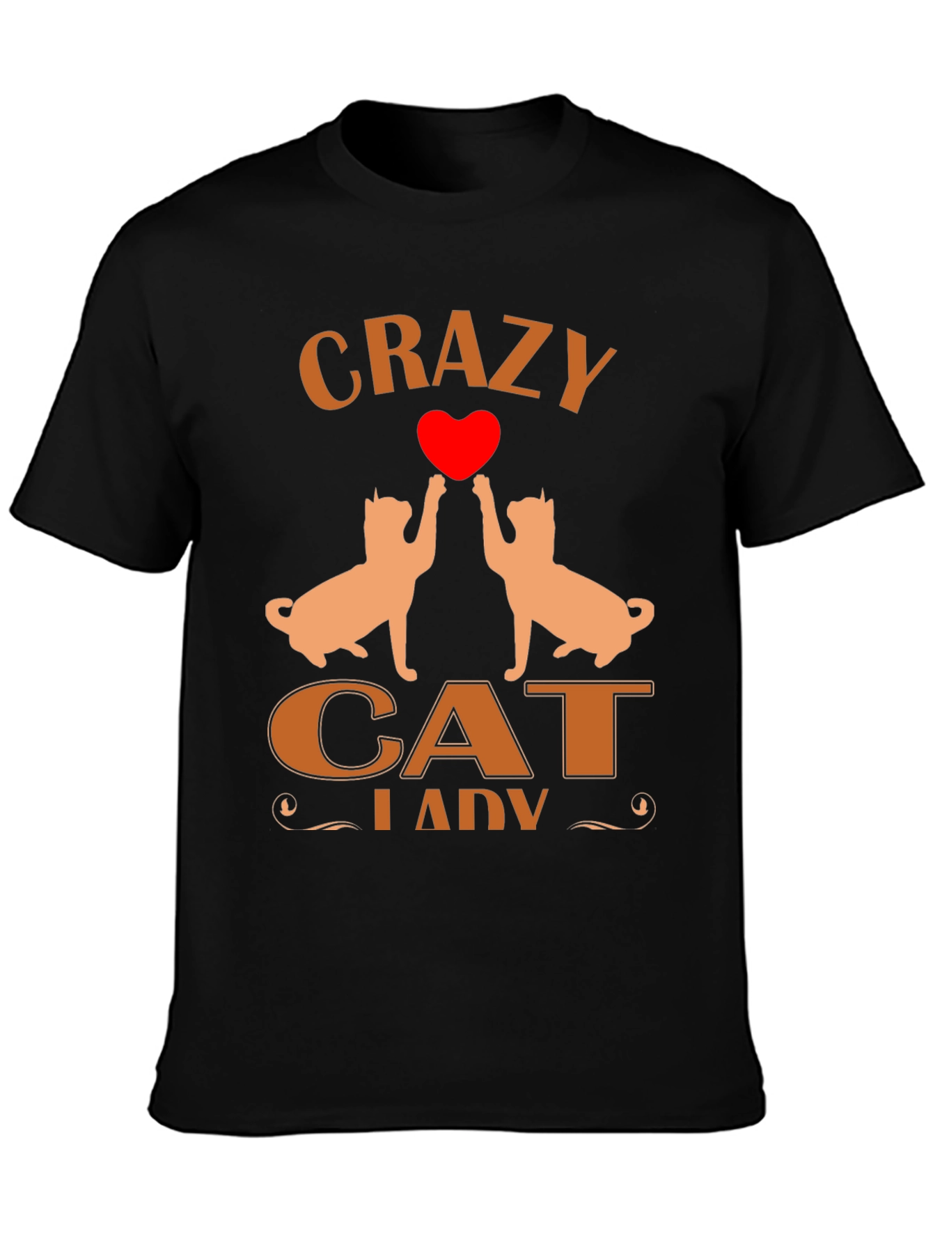 Crazy Cat Lady T-Shirt Cat Heart Tee