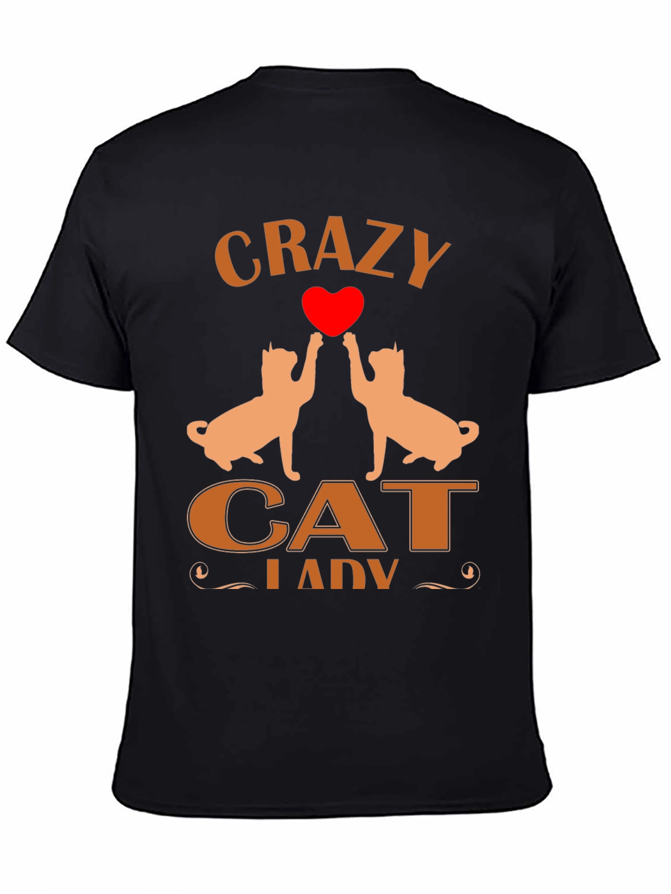 Crazy Cat Lady T-Shirt Cat Heart Tee