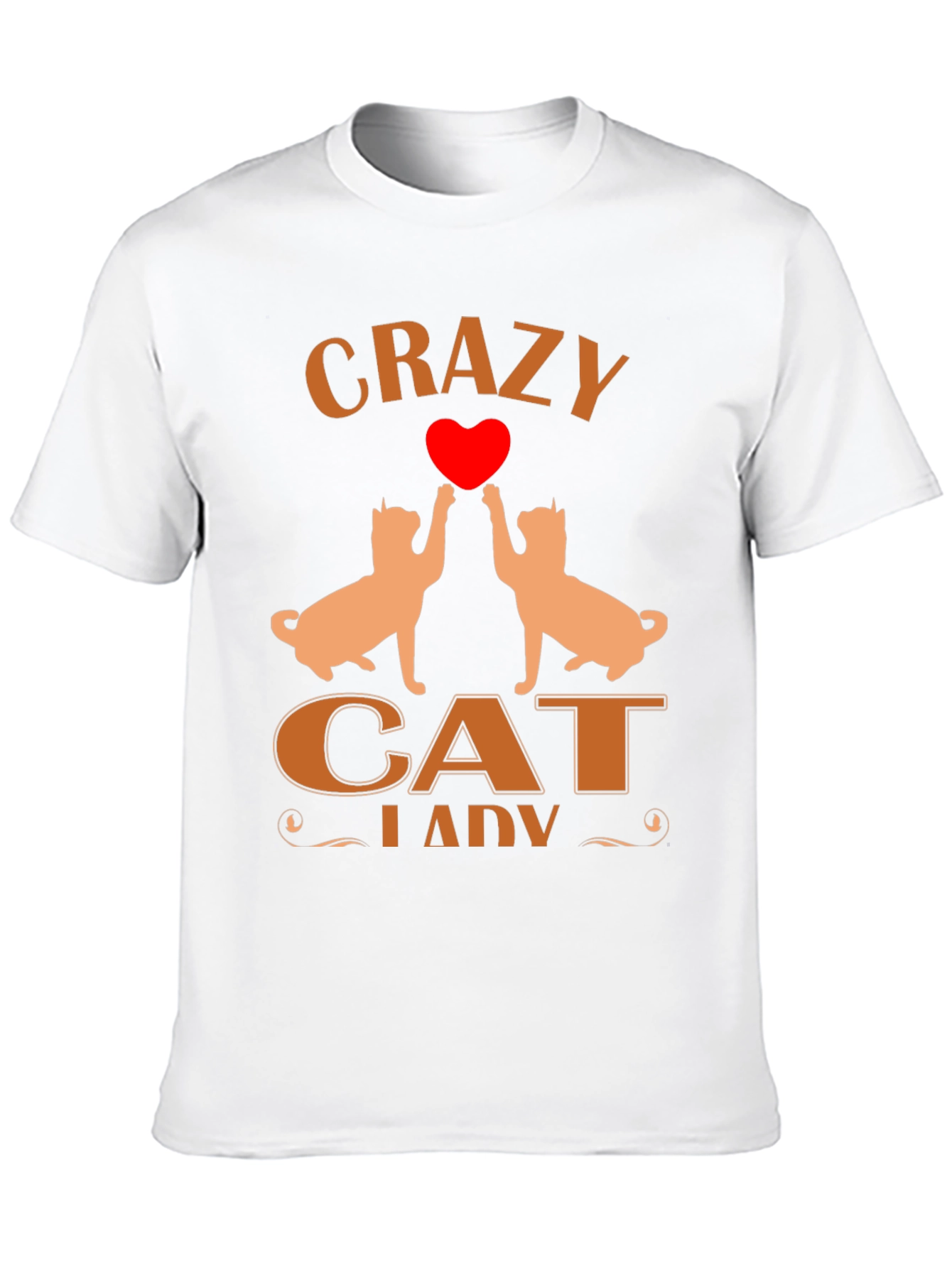 Crazy Cat Lady T-Shirt Cat Heart Tee