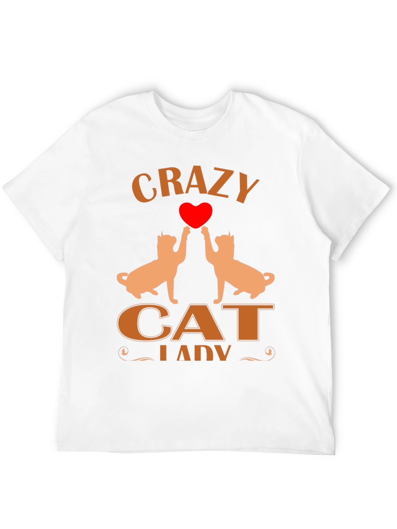 Crazy Cat Lady T-Shirt Cat Heart Tee