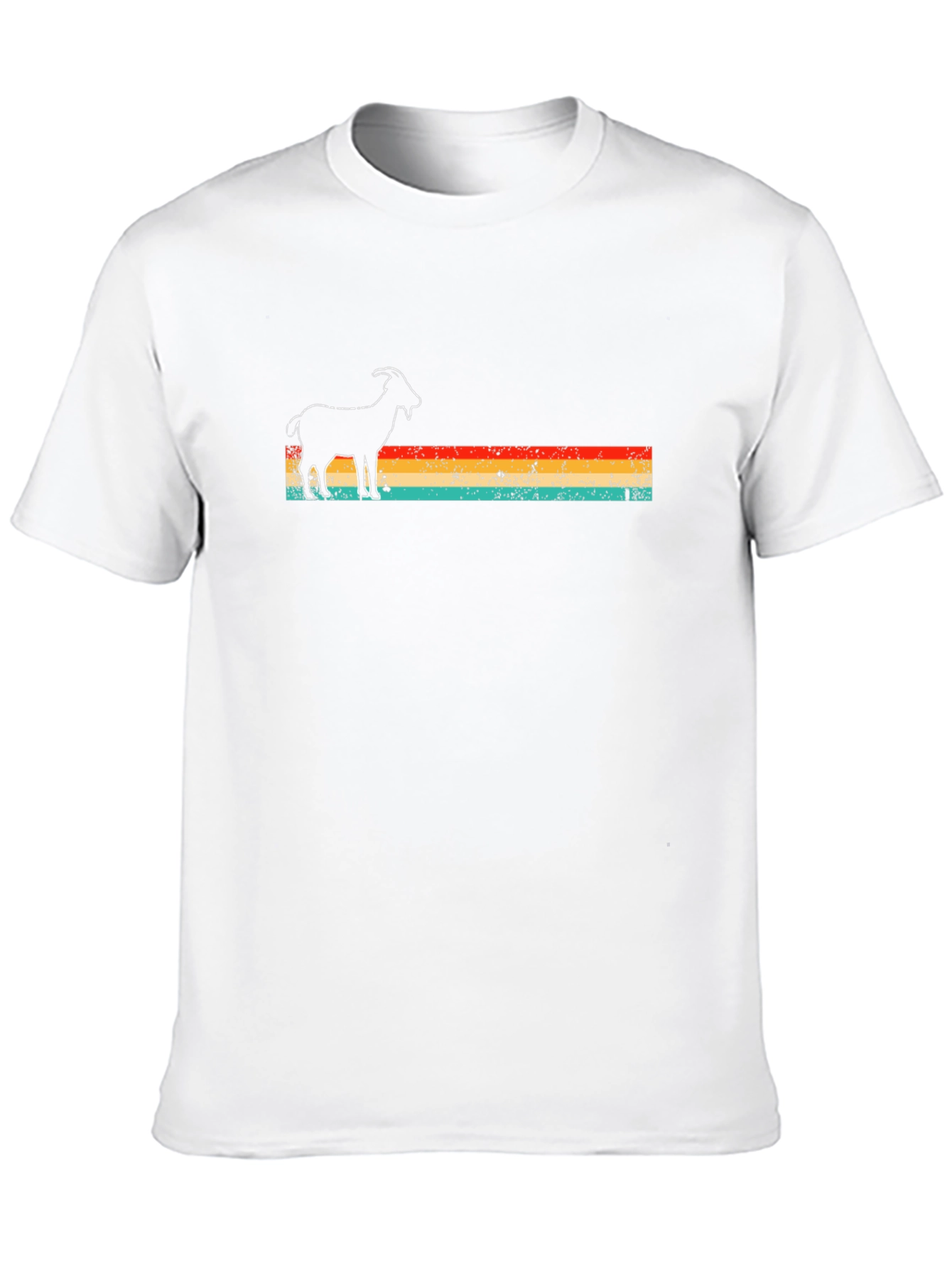 Retro Goat Graphic Tee - Black