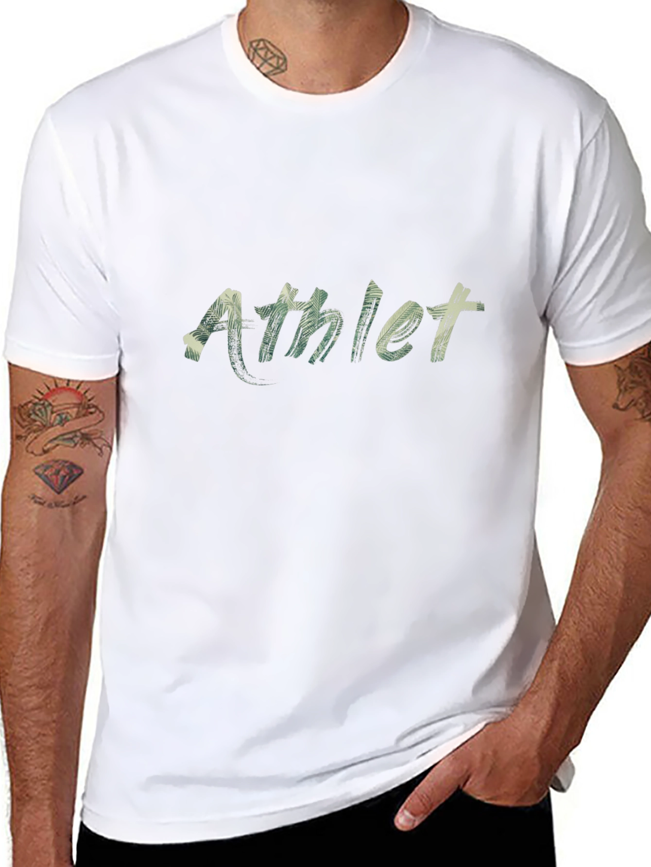 Athlete Graphic Black T-Shirt - Short Sleeve