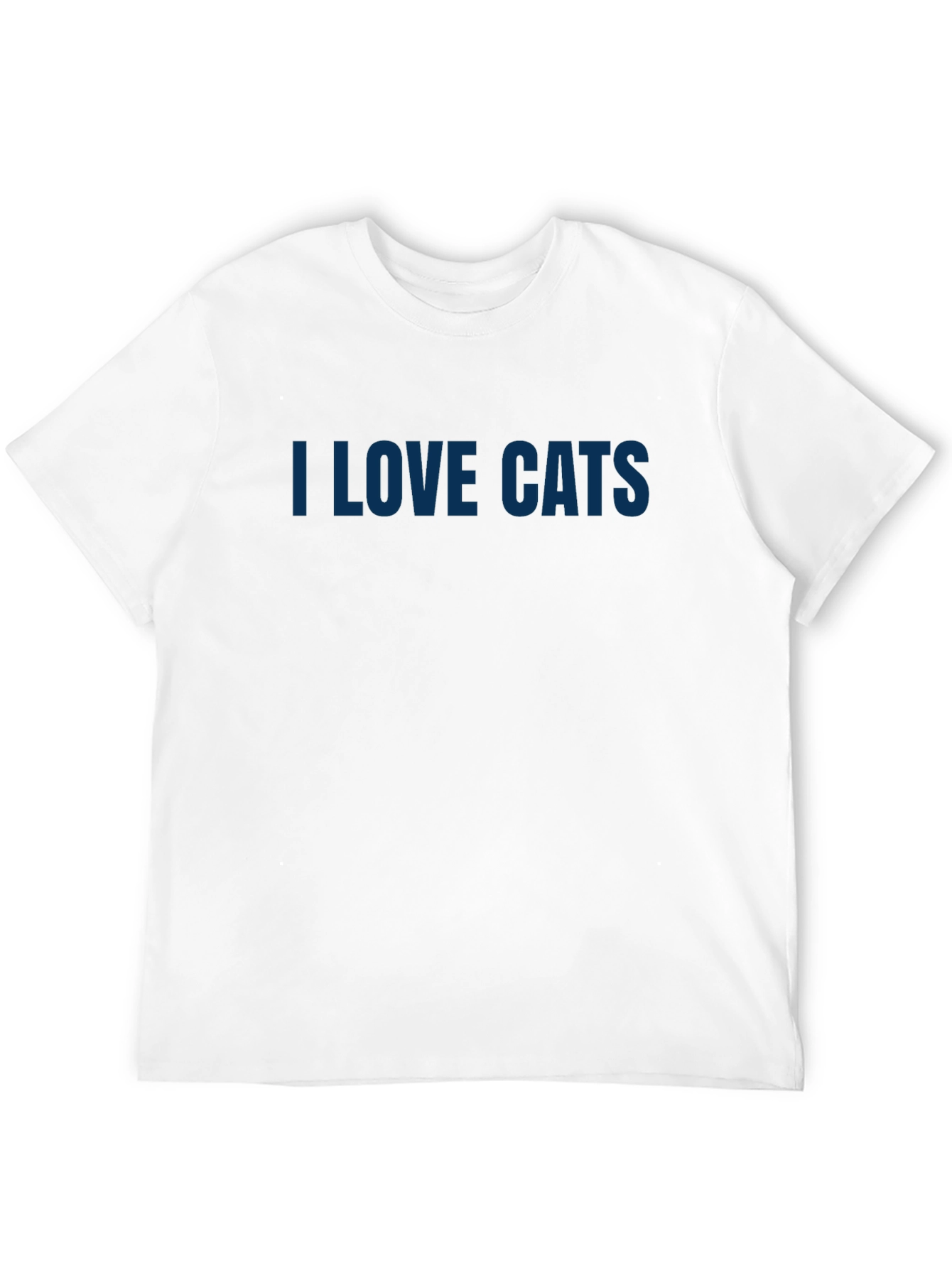 I Love Cats T-Shirt - Blue on Black Tee