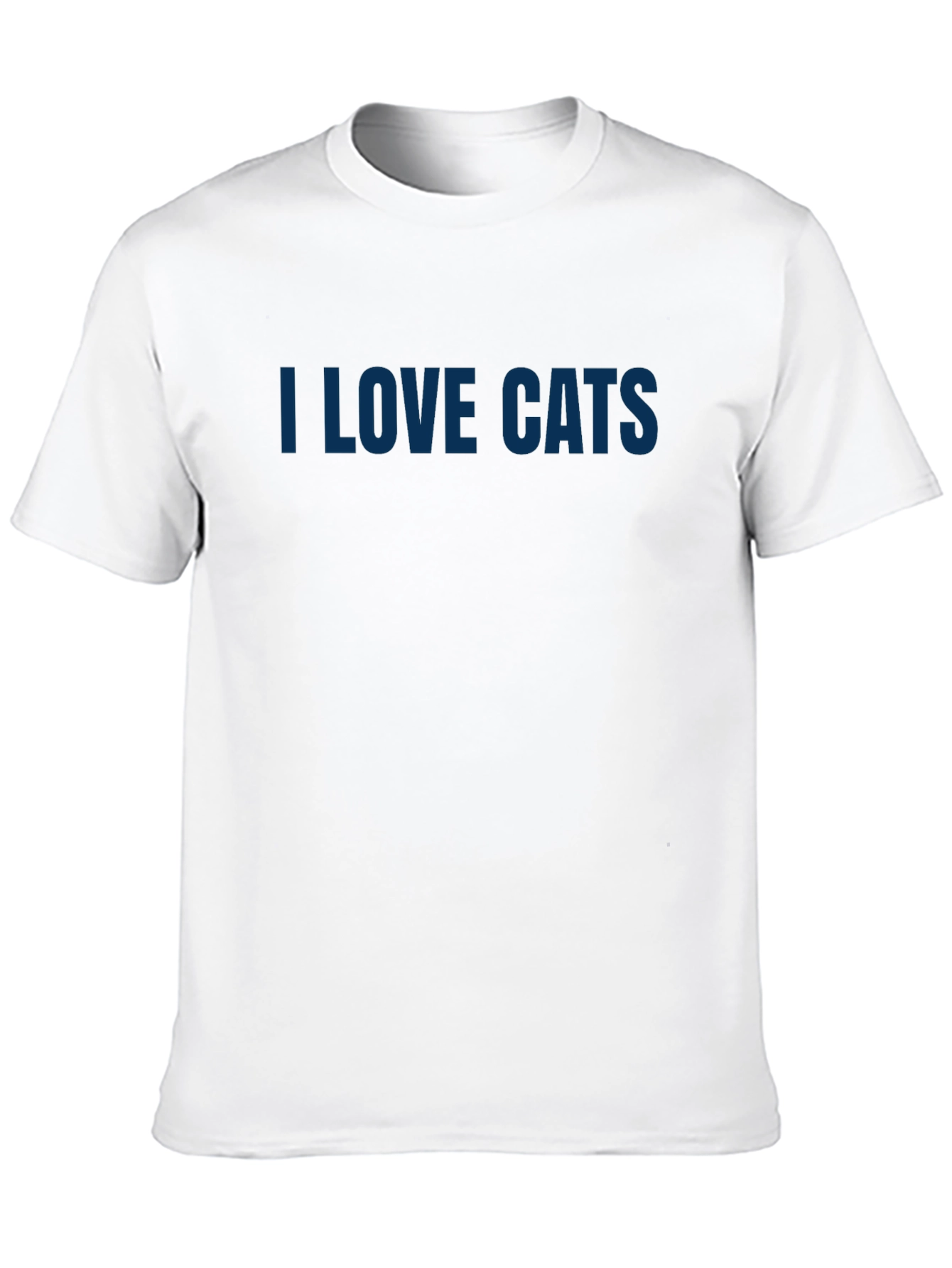 I Love Cats T-Shirt - Blue on Black Tee