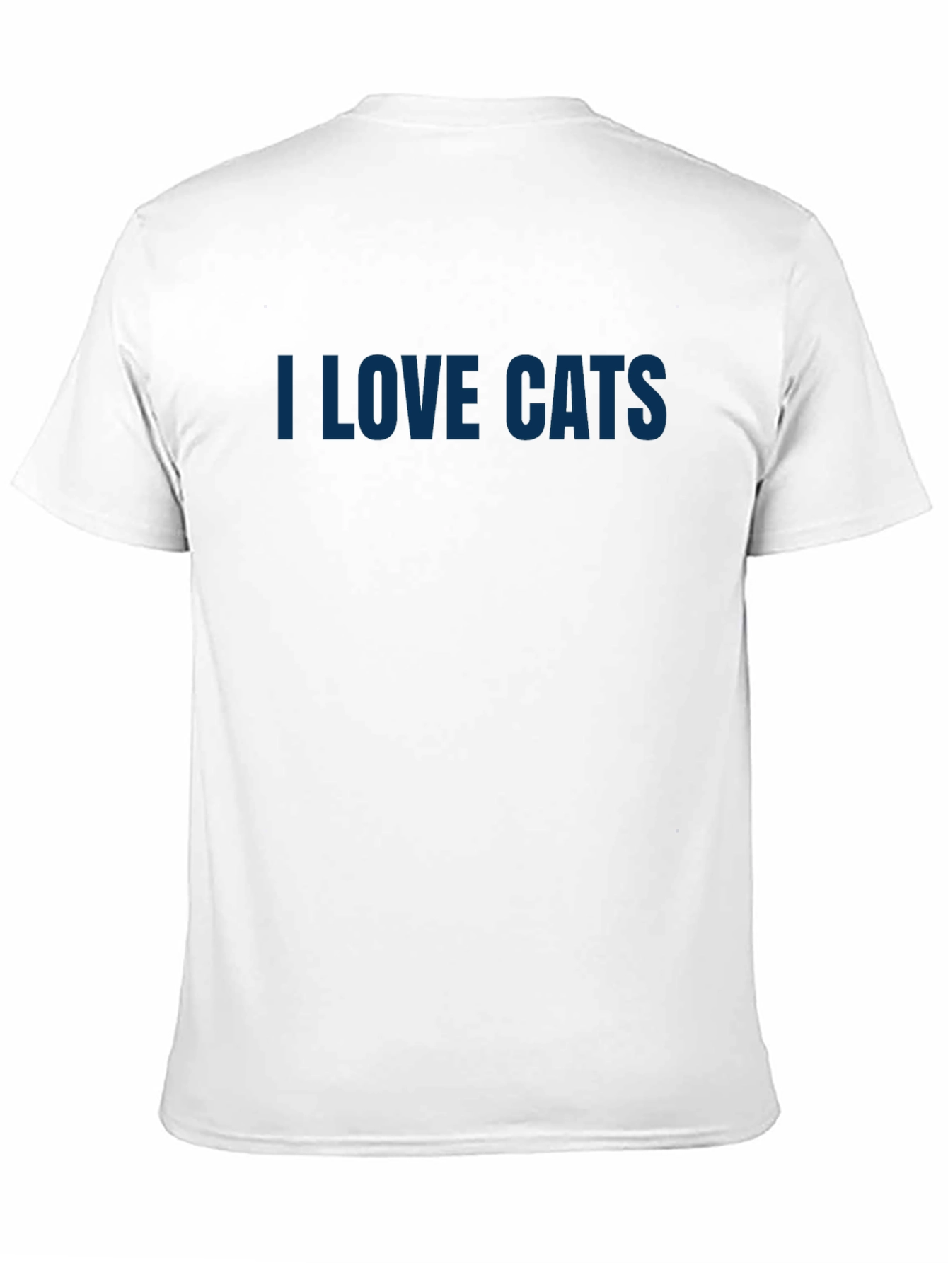 I Love Cats T-Shirt - Blue on Black Tee