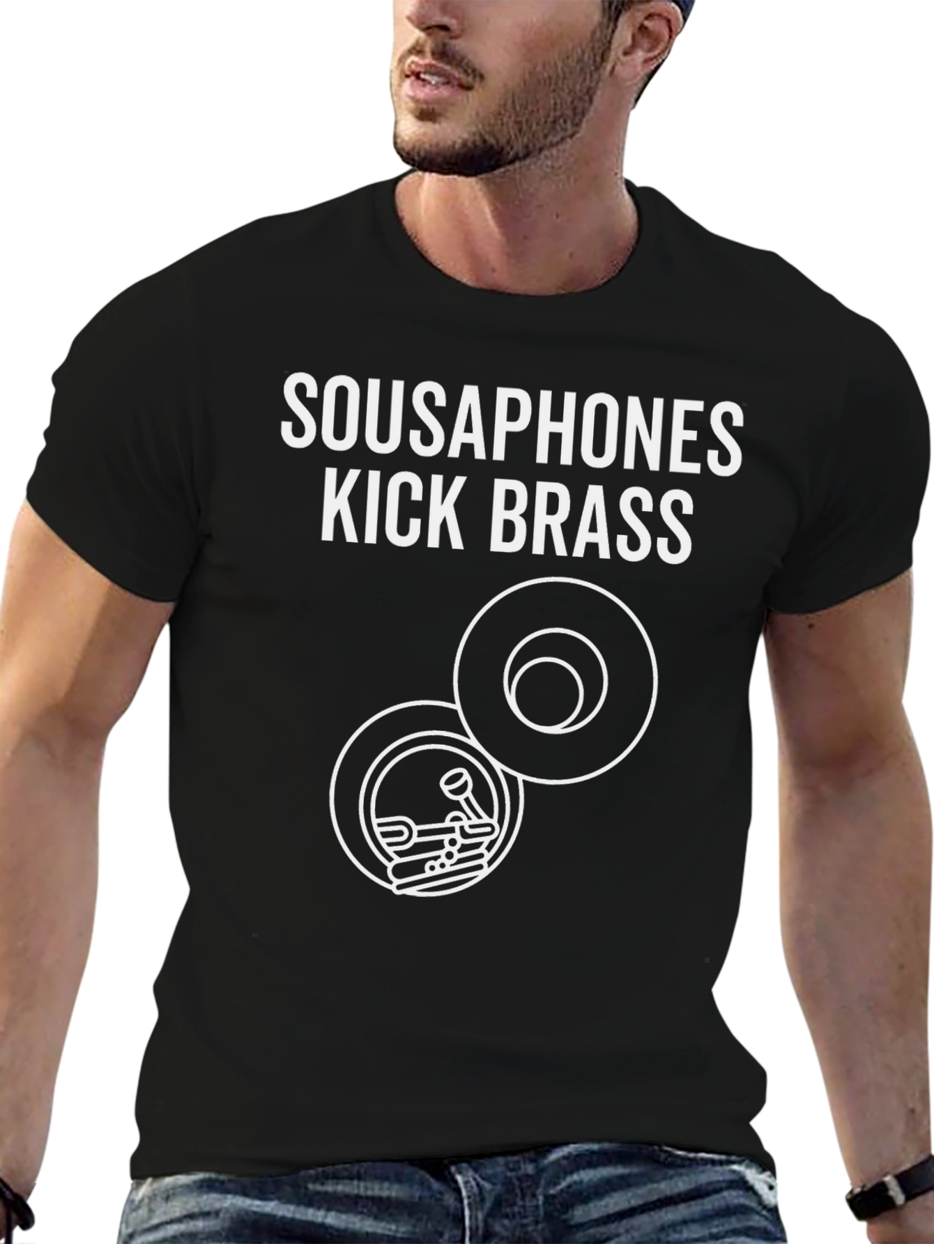 Sousaphones Kick Brass Black T-Shirt
