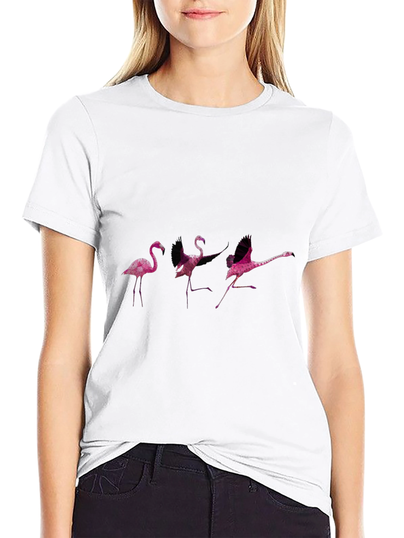 Flamingo Dance Black T-Shirt