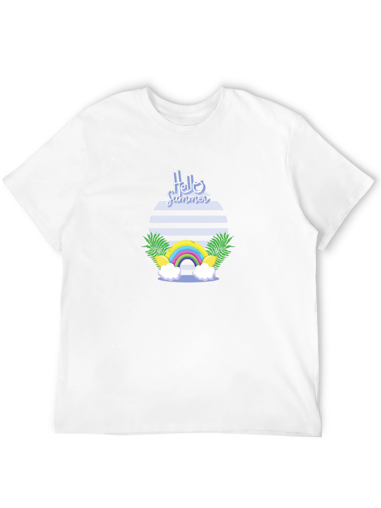 Hello Summer Graphic Tee - Black Cotton Casual T-Shirt