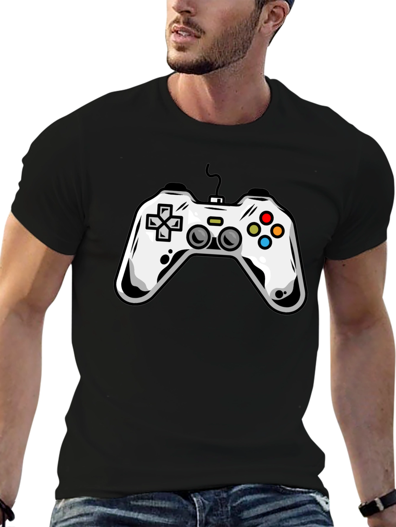 Gamer Controller Graphic Tee - Black