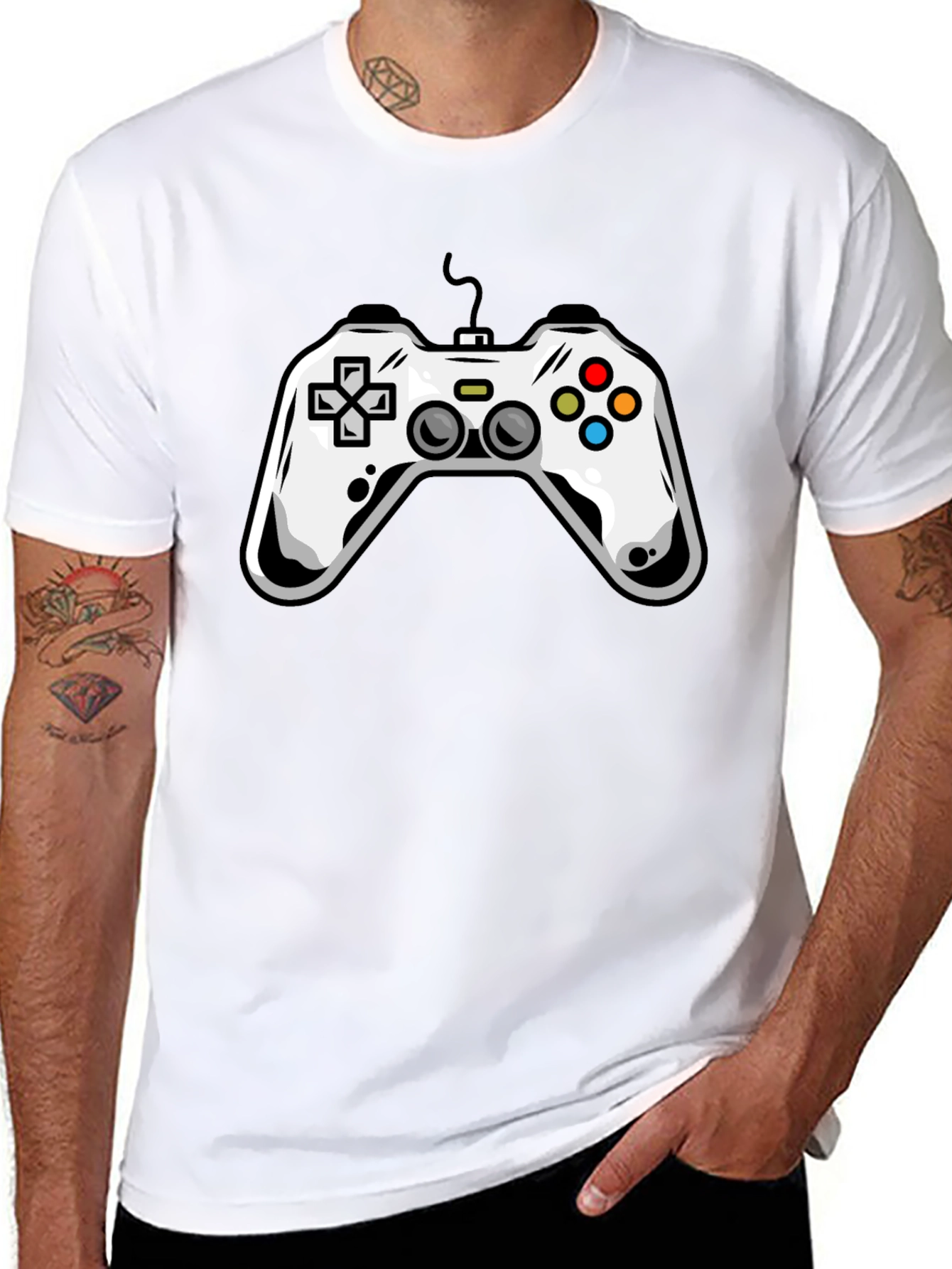 Gamer Controller Graphic Tee - Black