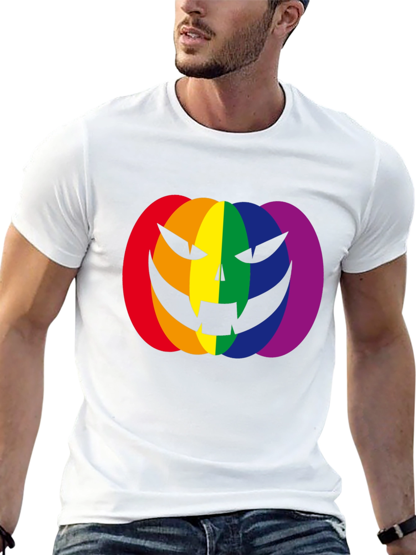 Rainbow Jack-O-Lantern Graphic Tee