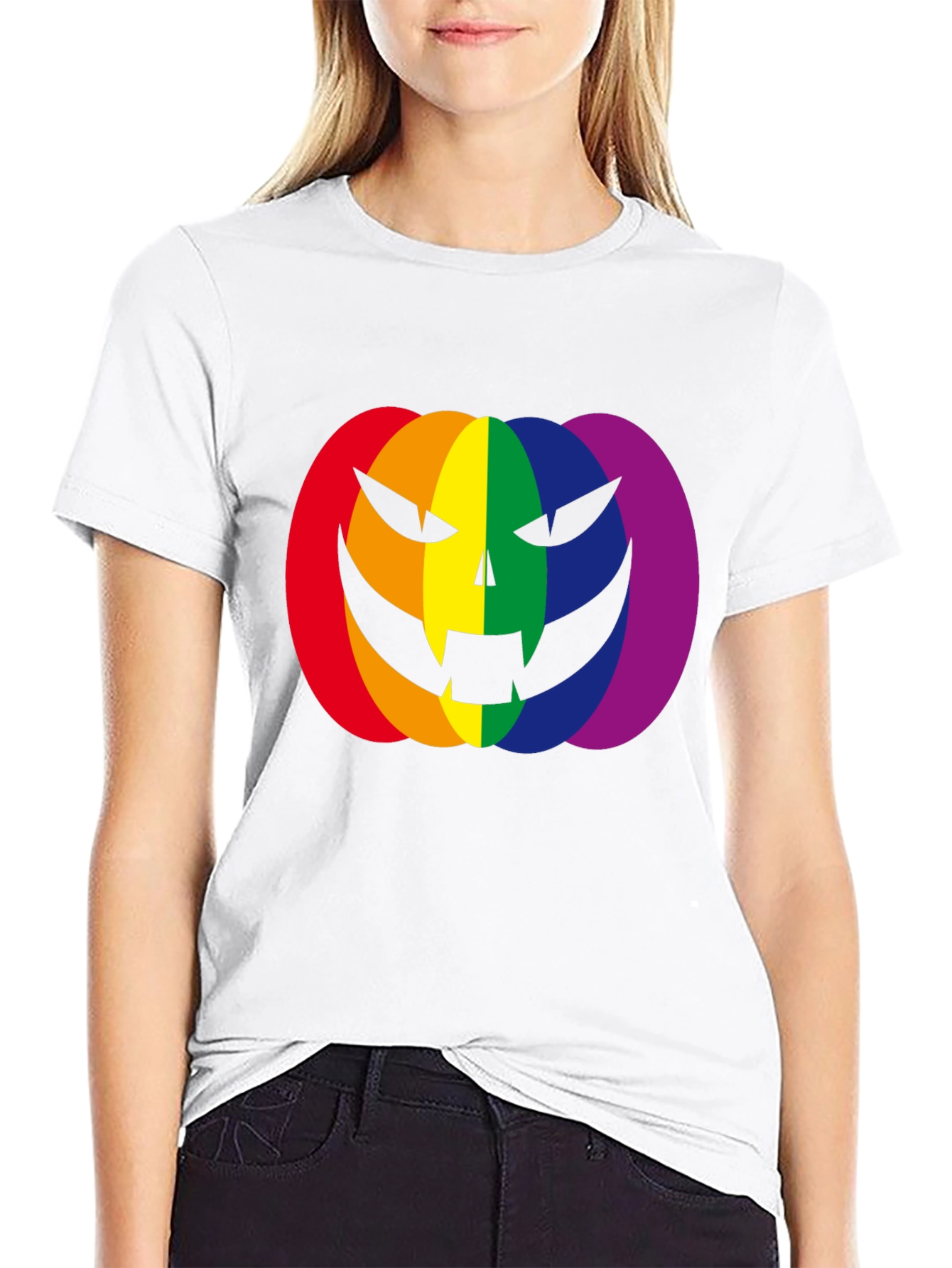 Rainbow Jack-O-Lantern Graphic Tee
