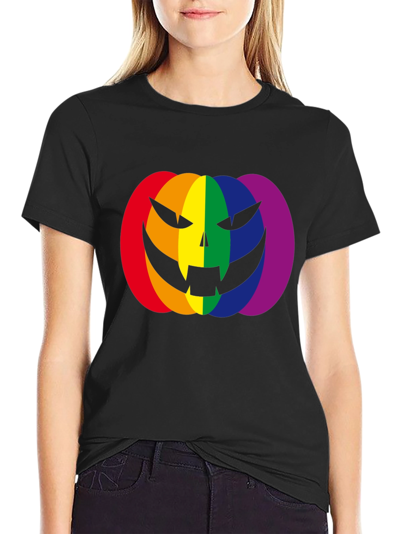 Rainbow Jack-O-Lantern Graphic Tee