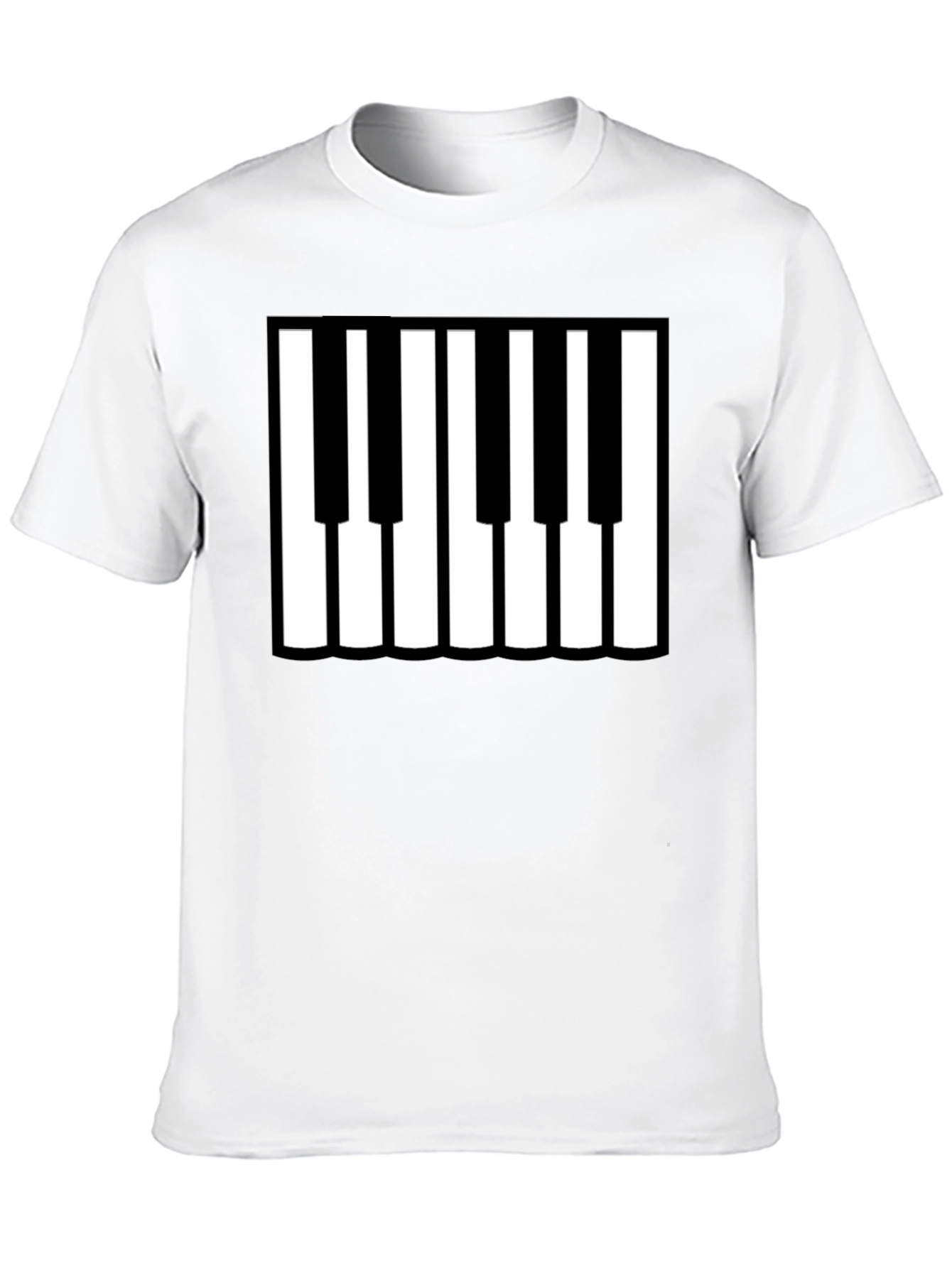 Piano Keys Graphic Black T-Shirt