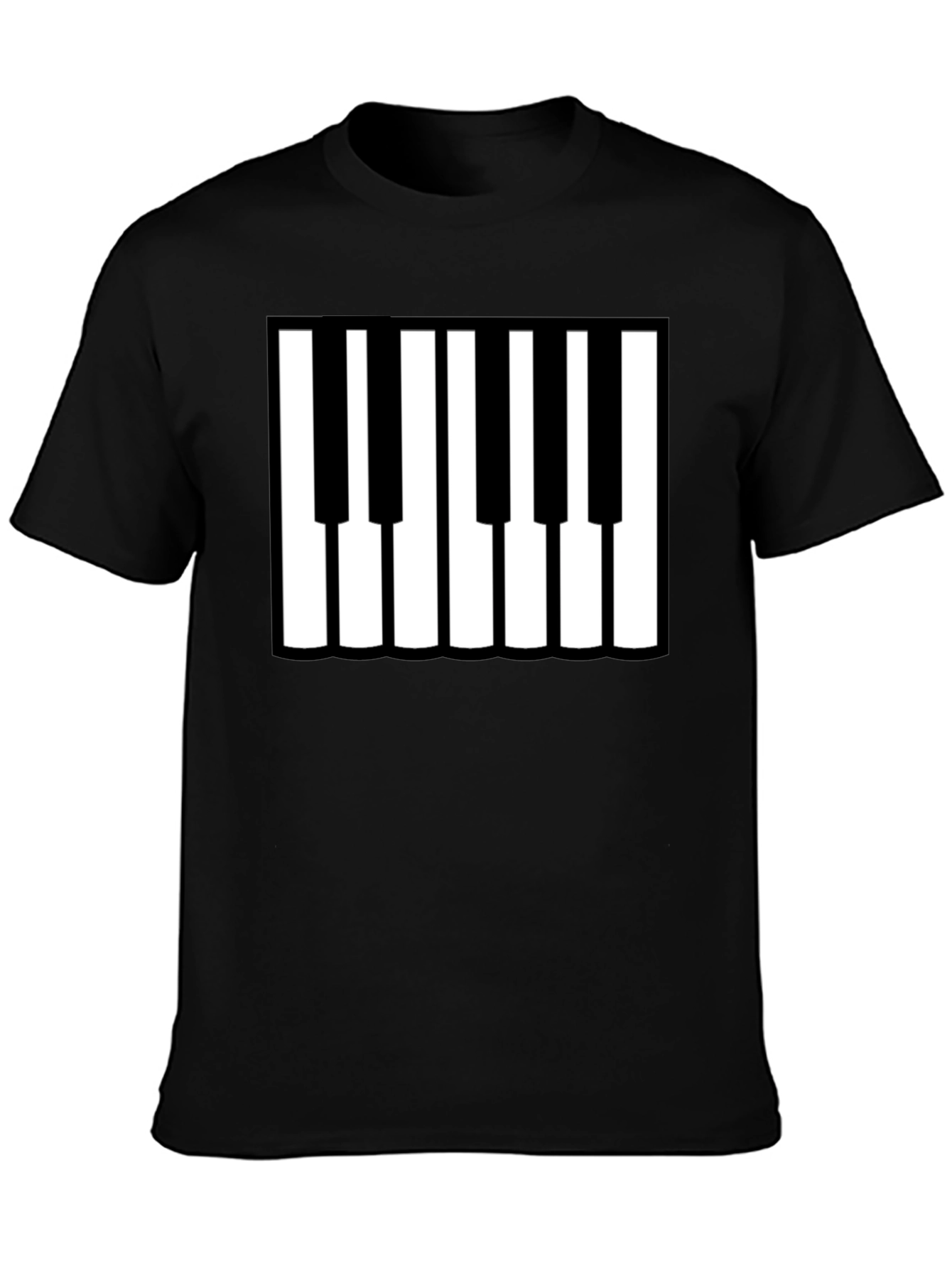 Piano Keys Graphic Black T-Shirt