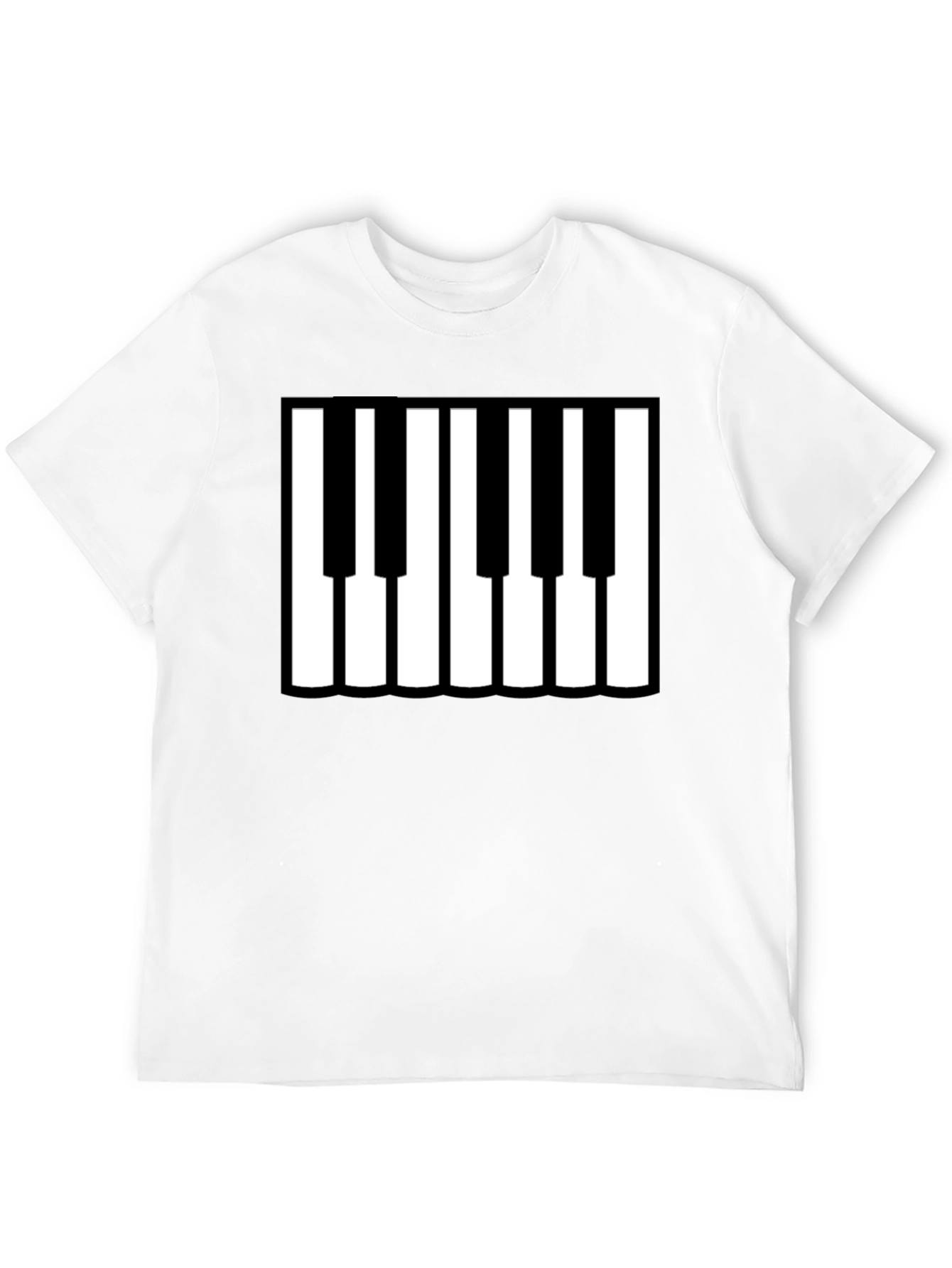 Piano Keys Graphic Black T-Shirt