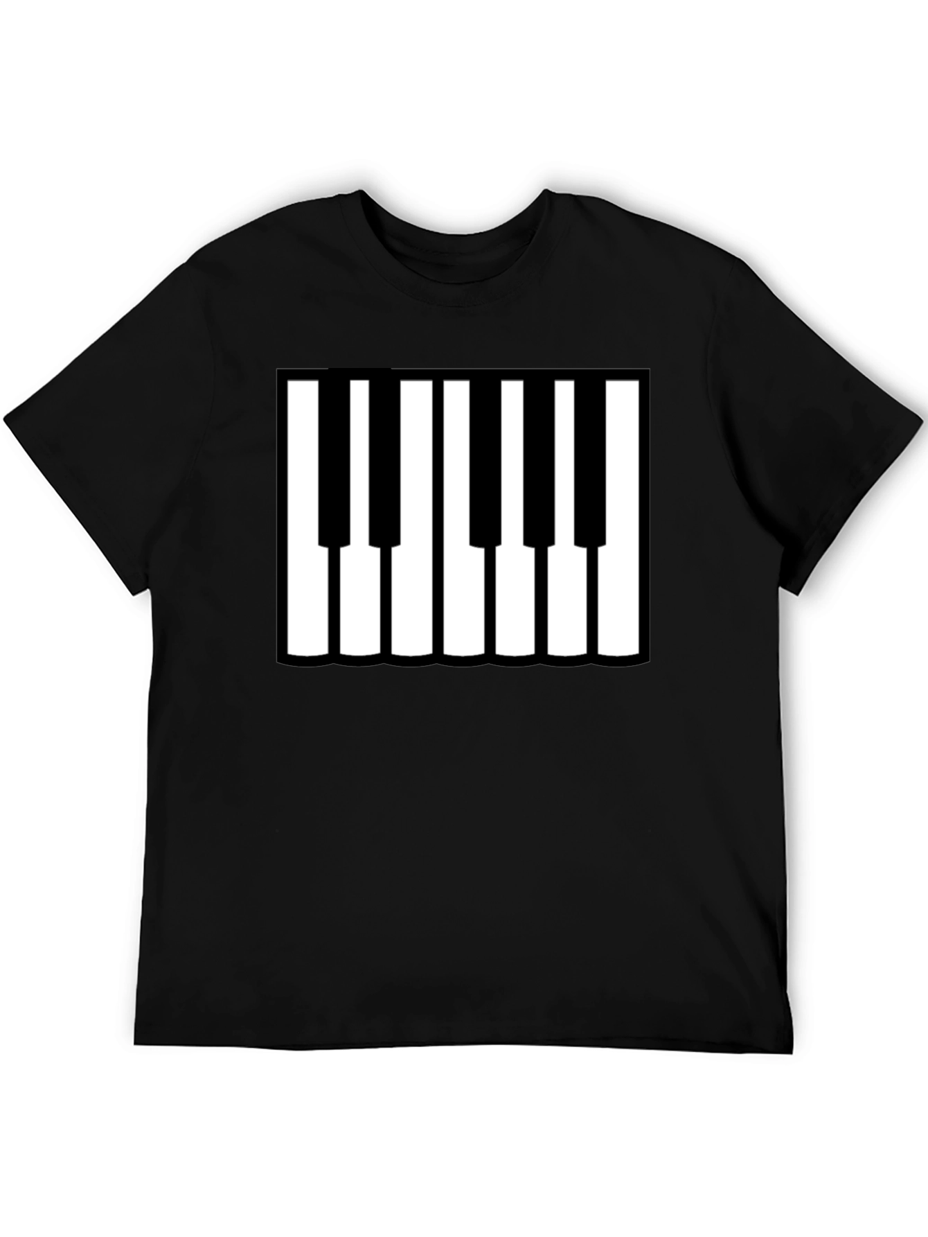 Piano Keys Graphic Black T-Shirt