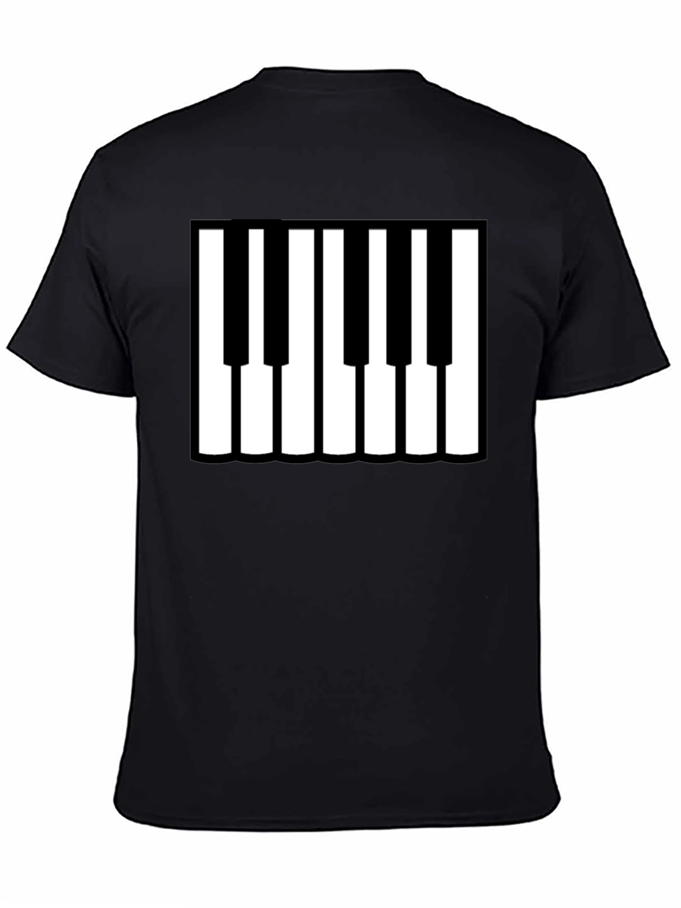 Piano Keys Graphic Black T-Shirt