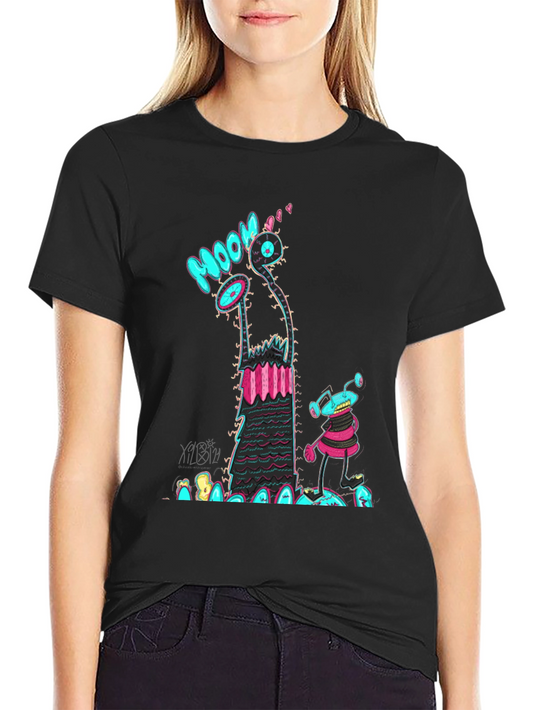 Groovy Alien Graphic T-Shirt - Black
