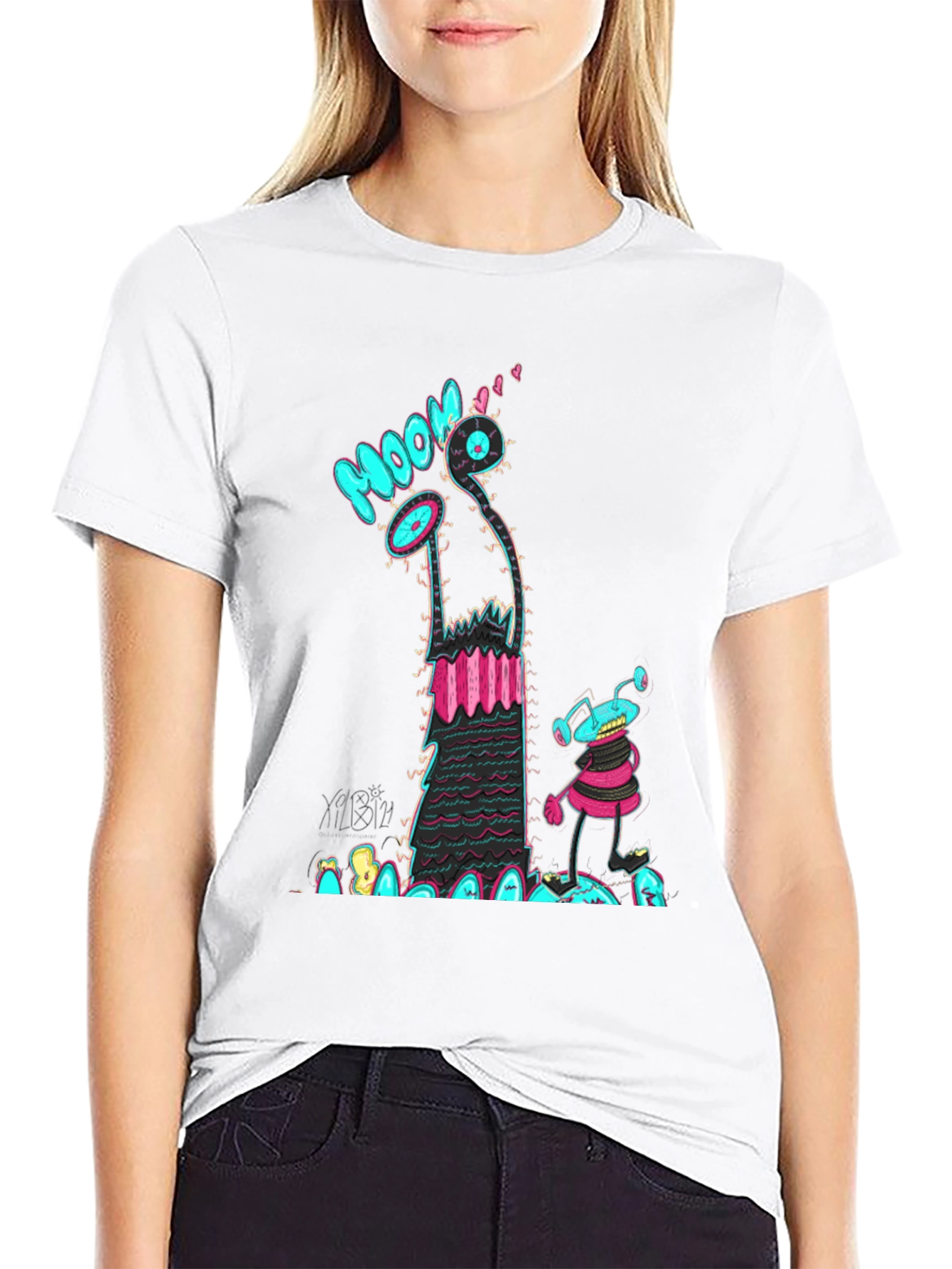 Groovy Alien Graphic T-Shirt - Black