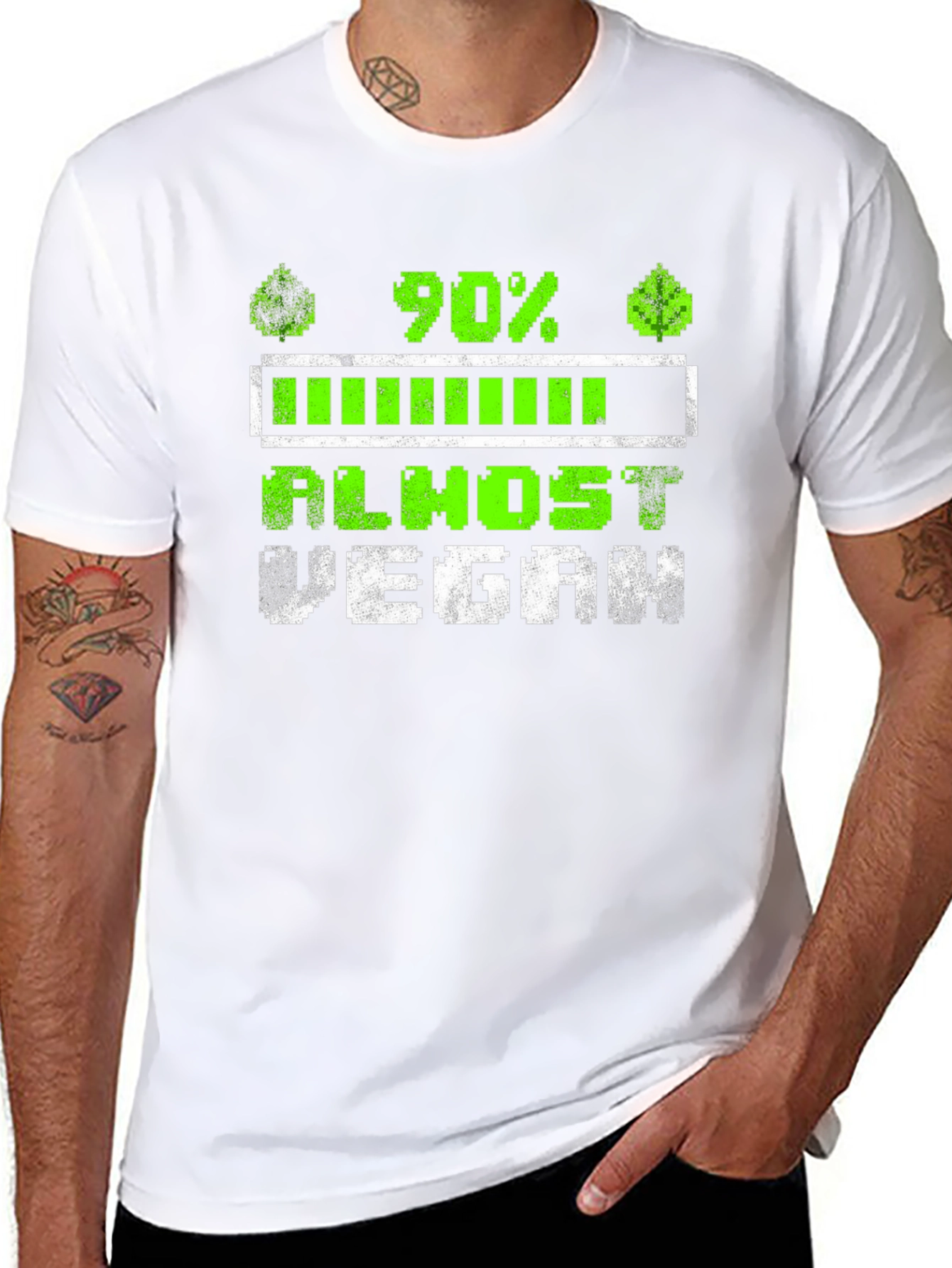 Almost Vegan Loading Funny T-Shirt